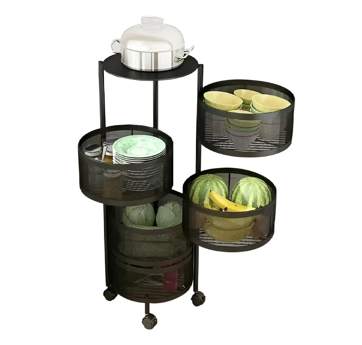 Carro Organizador Ruedas Organizador De Verduras 5nivel 89cm-6