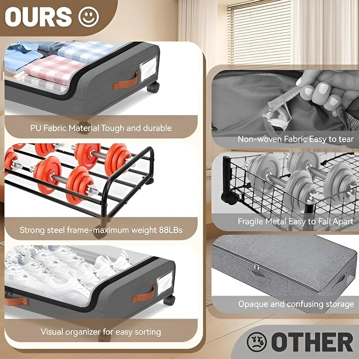 Caja Organizadora Grande Cajas Almacenamiento Cajones 80cm-6