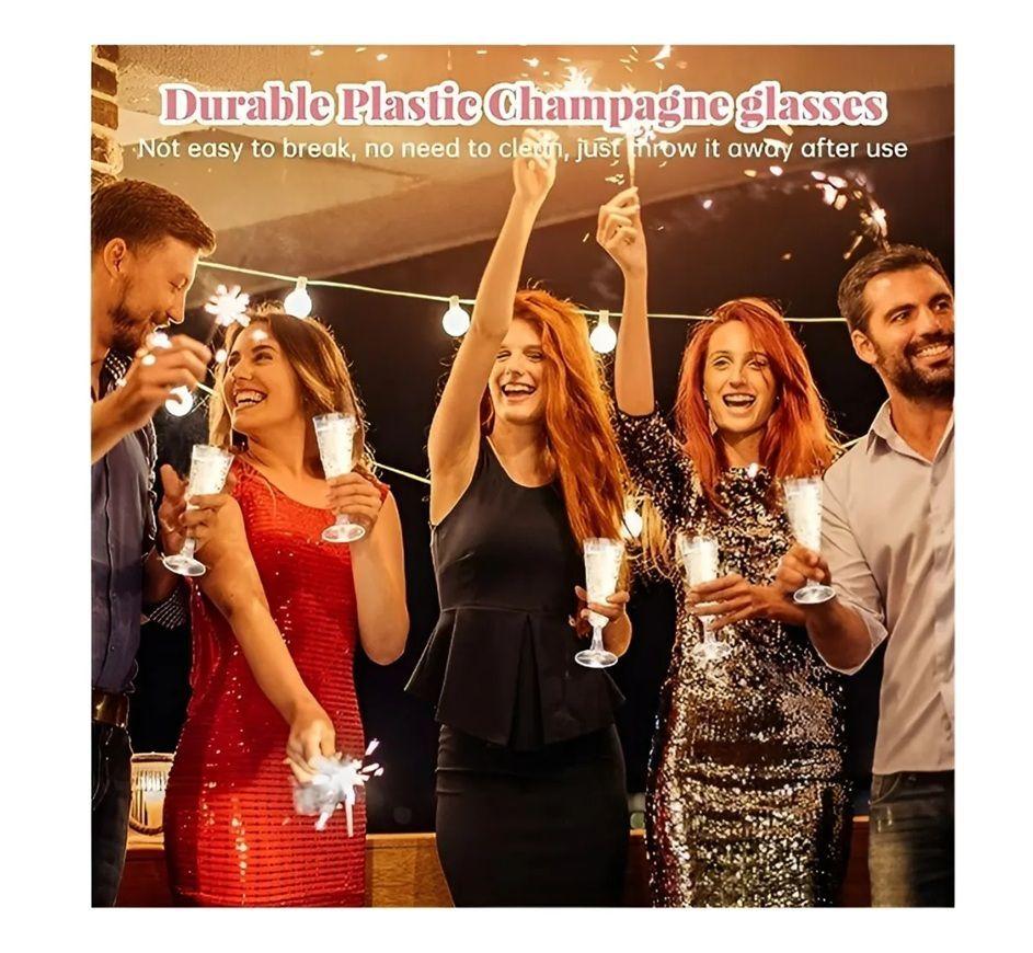 40 Copas De Champagne Copa Acrilico Copas Champaña copas acrílica copas champagne 5oz/162ml -6