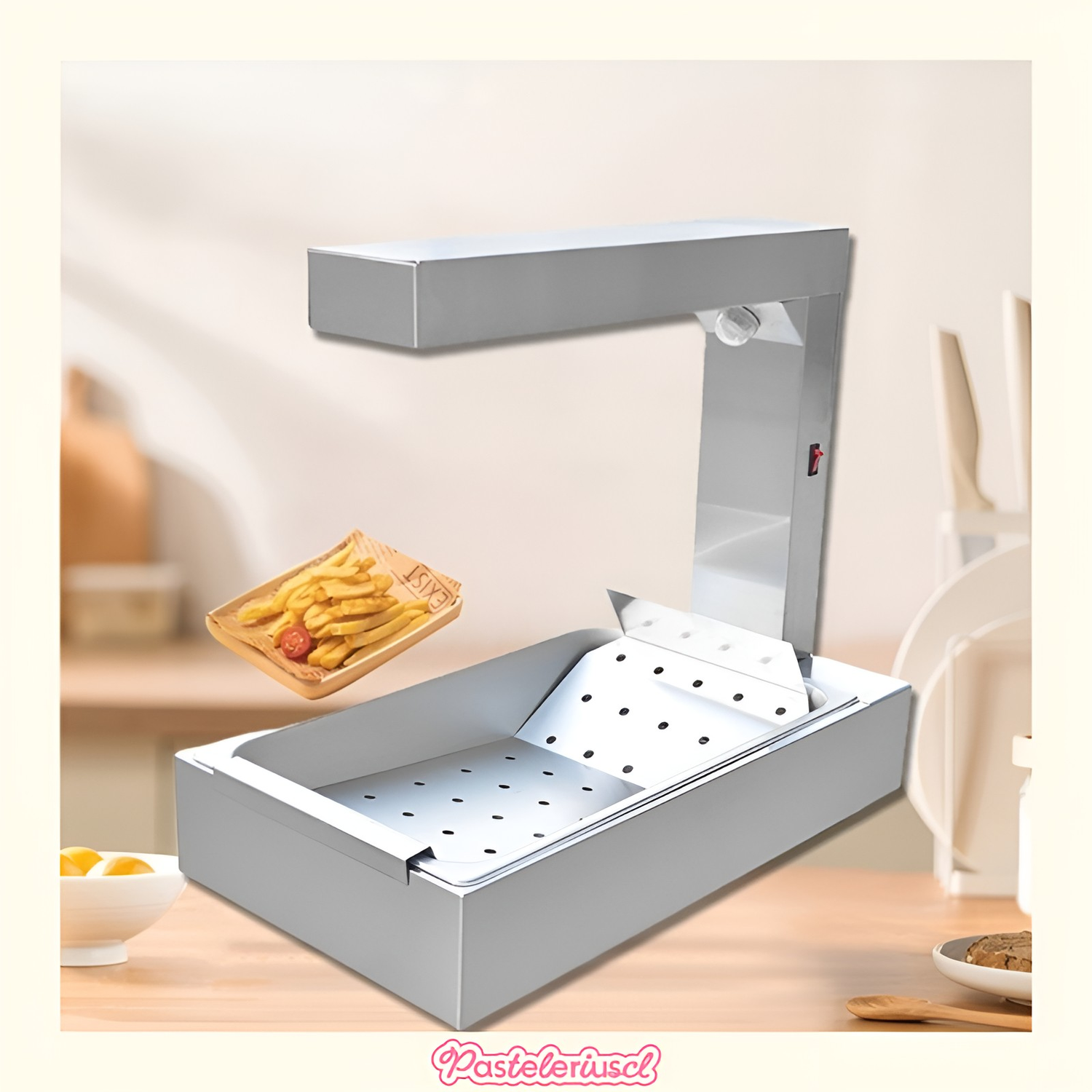 mantenedora de papas fritas calentador de lámpara de calor de alimentos 1000W-3