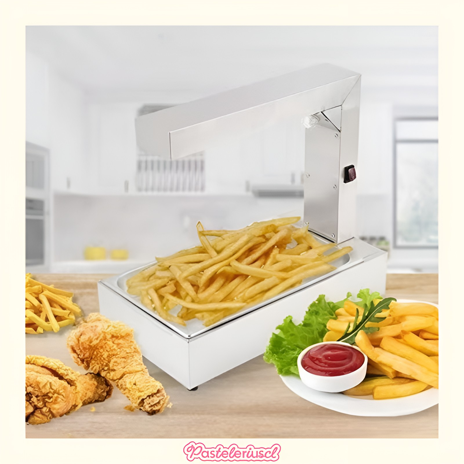 mantenedora de papas fritas calentador de lámpara de calor de alimentos 1000W-7
