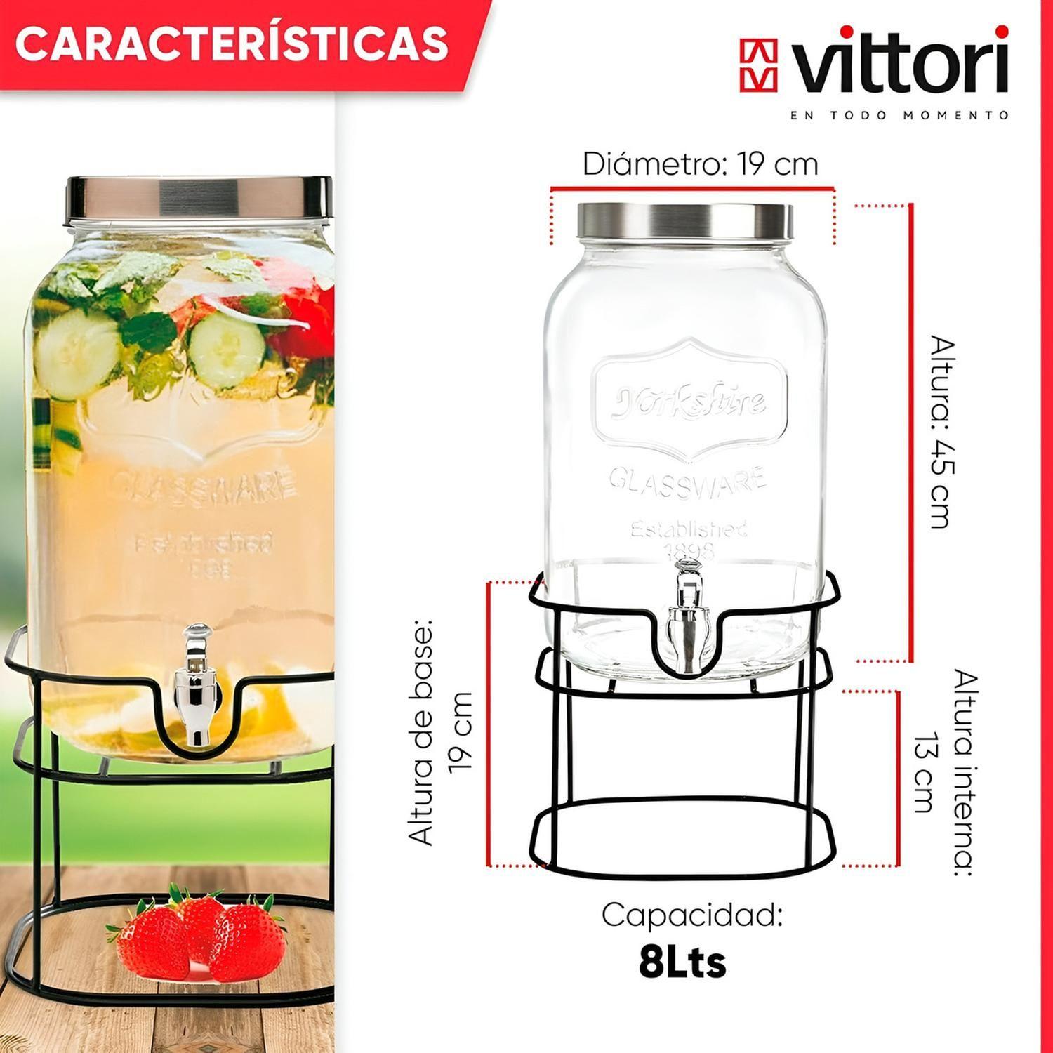 Dispensador De Jugos Dispensador Bebidas Con Atril Jarra 8l-2