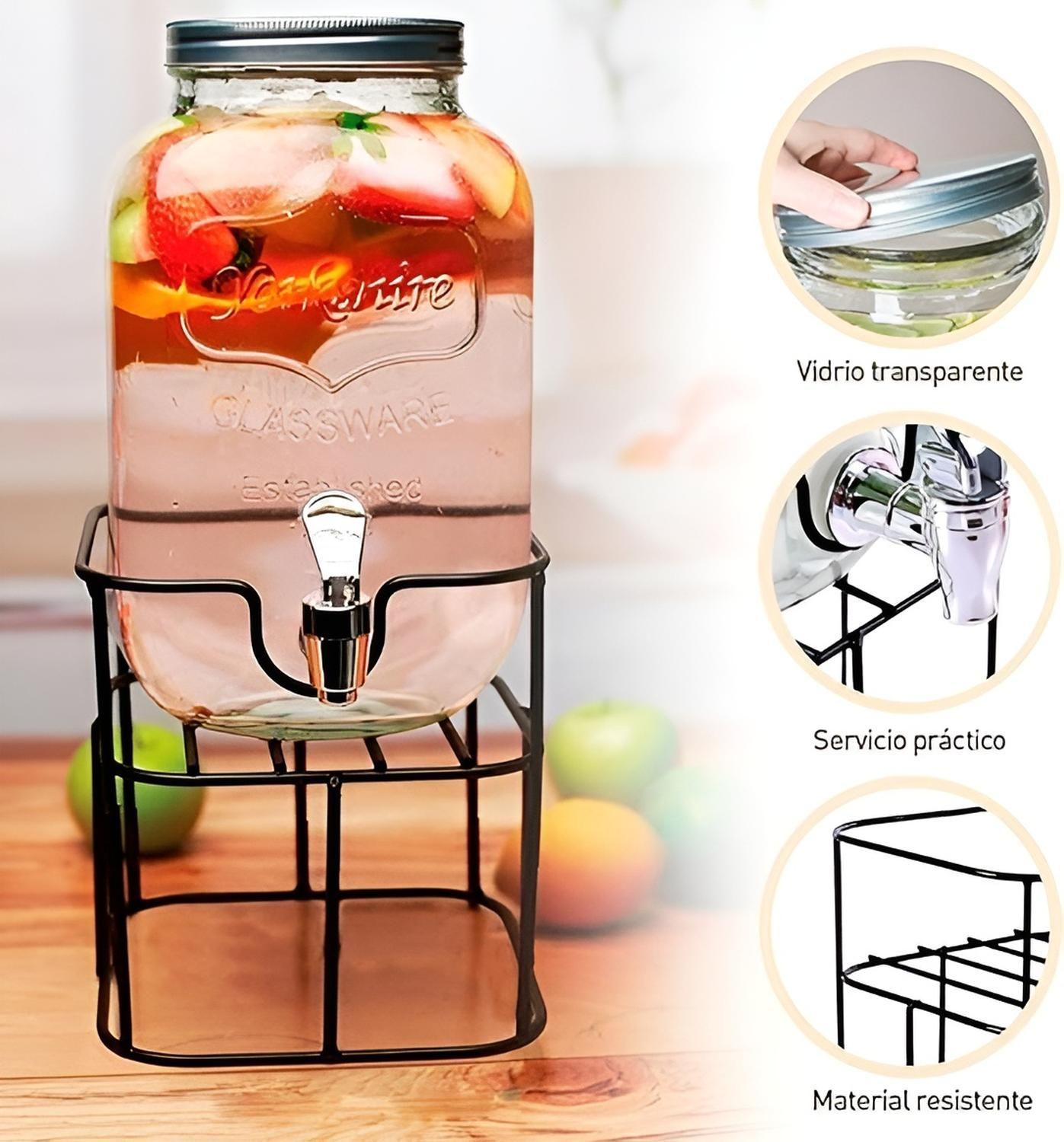 Dispensador De Jugos Dispensador Bebidas Con Atril Jarra 8l-7