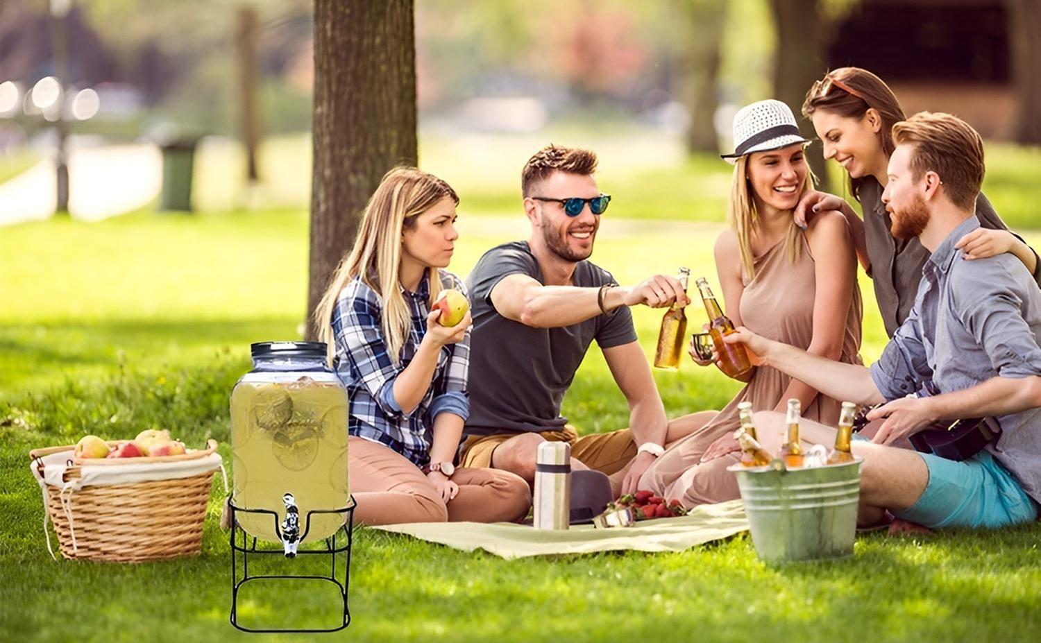 Dispensador De Jugos Dispensador Bebidas Con Atril Jarra 8l-9