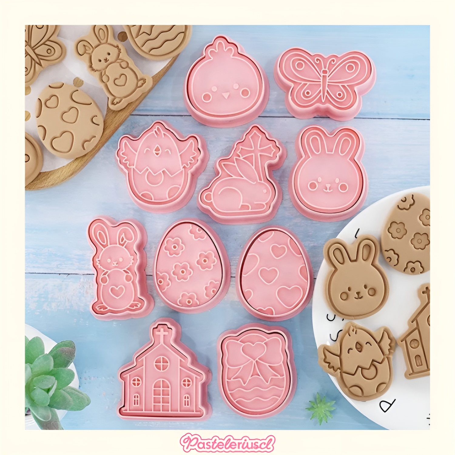 8 Moldes Galleta Pascua 8 Cortadores Galletas Cortador Galleta Molde Para Galletas Pascua Cortador C-6