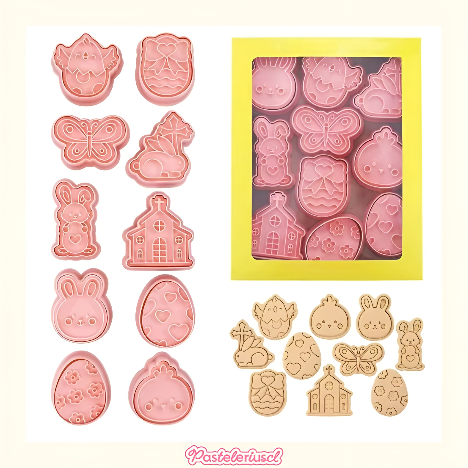 8 Moldes Galleta Pascua 8 Cortadores Galletas Cortador Galleta Molde Para Galletas Pascua Cortador C-8