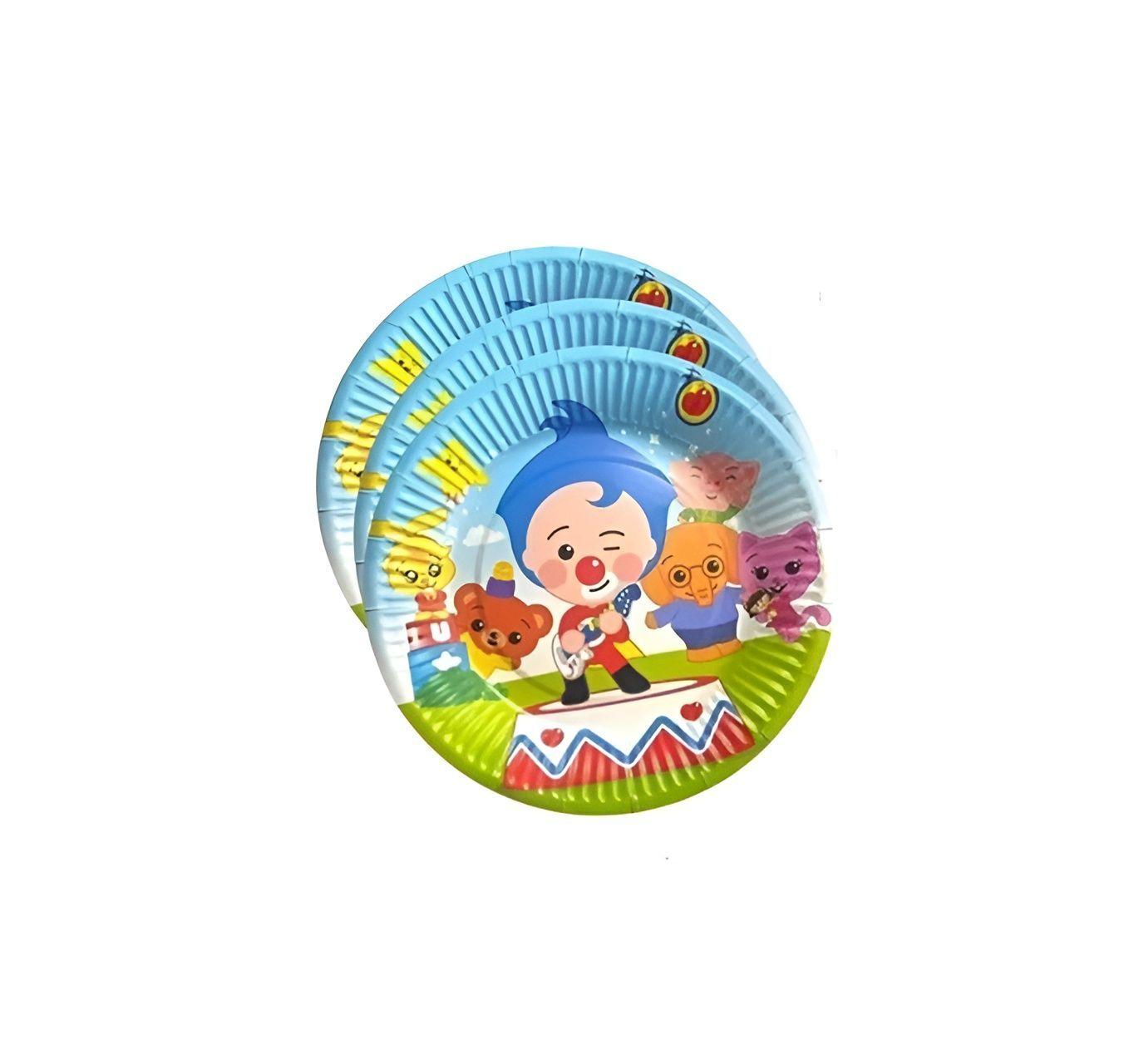 Pack X10 Platos De Cumpleaños Desechables Plim Plim 23cm-0