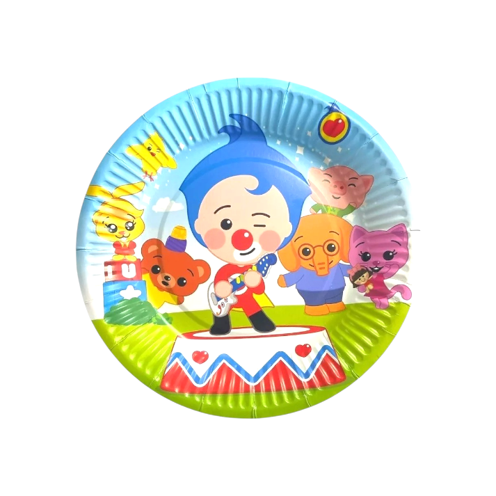 Pack X10 Platos De Cumpleaños Desechables Plim Plim 23cm-4