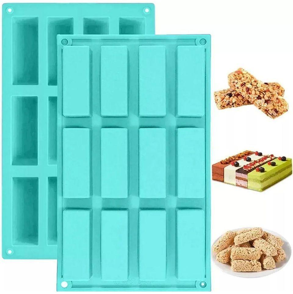 X2 Moldes Moldes Silicona Chocolate Silicona Molde Barra Cereal Chocolate Molde Silicona Chocolates-7