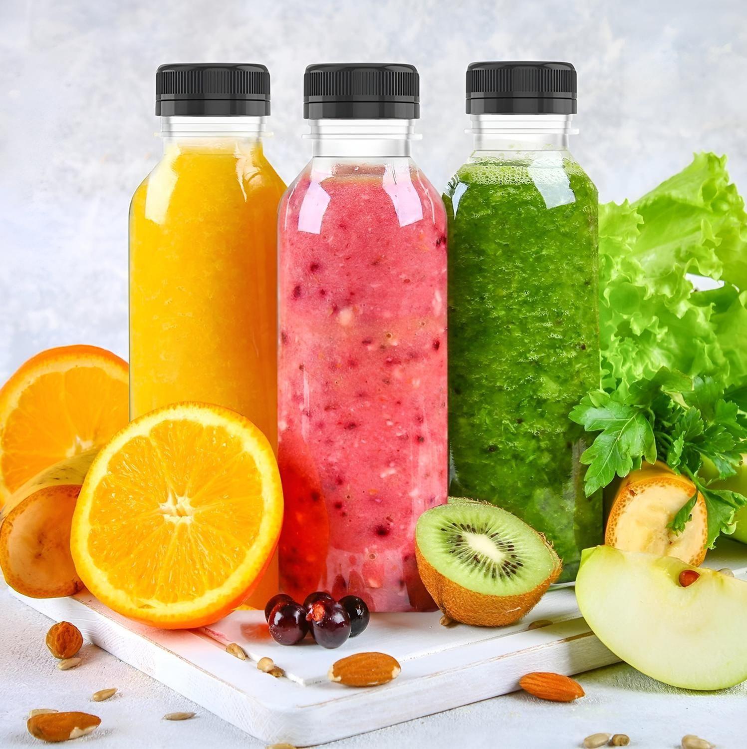 6 Botellas Plasticas Transparentes Botella Con Tapa 500ml Tranasparente-3