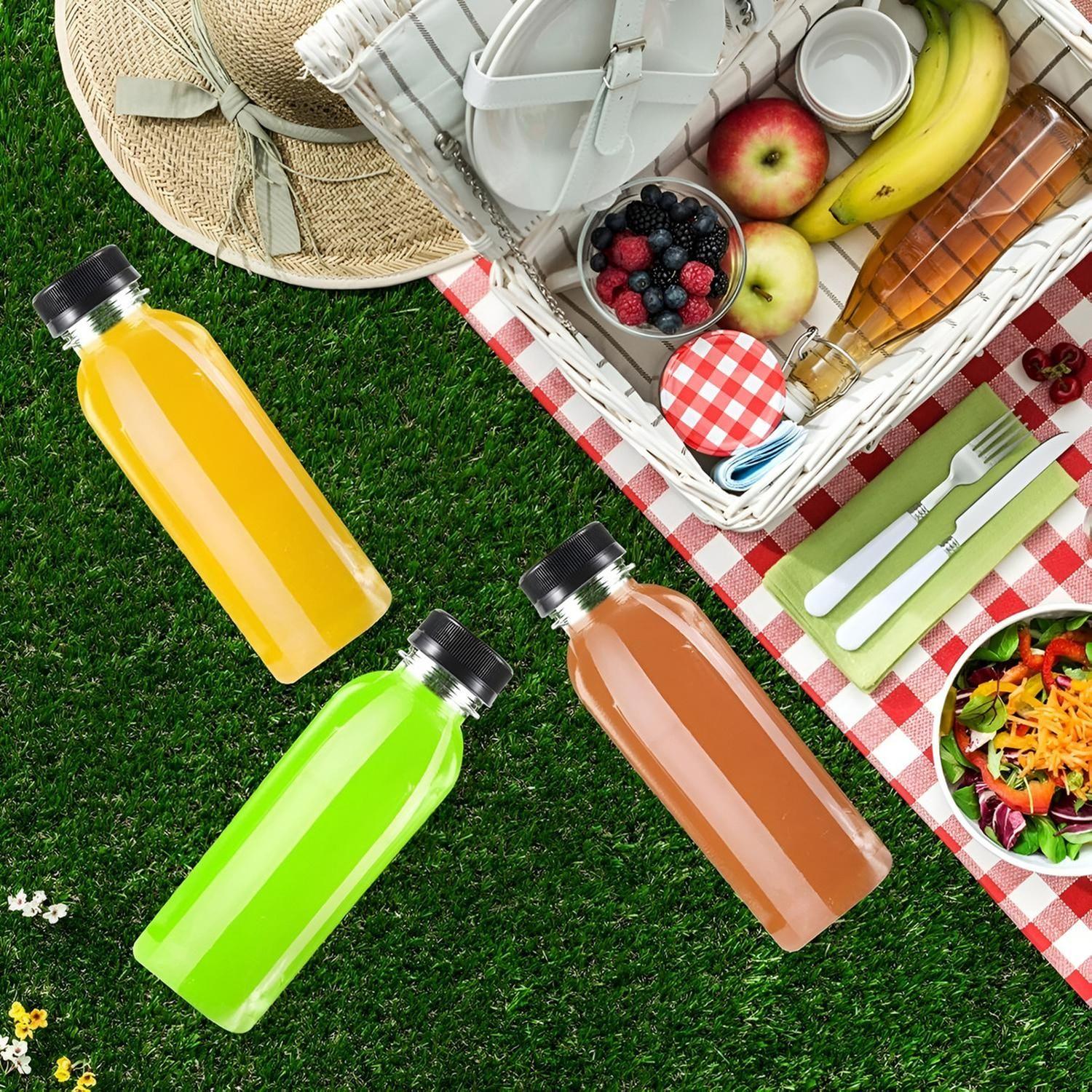6 Botellas Plasticas Transparentes Botella Con Tapa 500ml Tranasparente-5