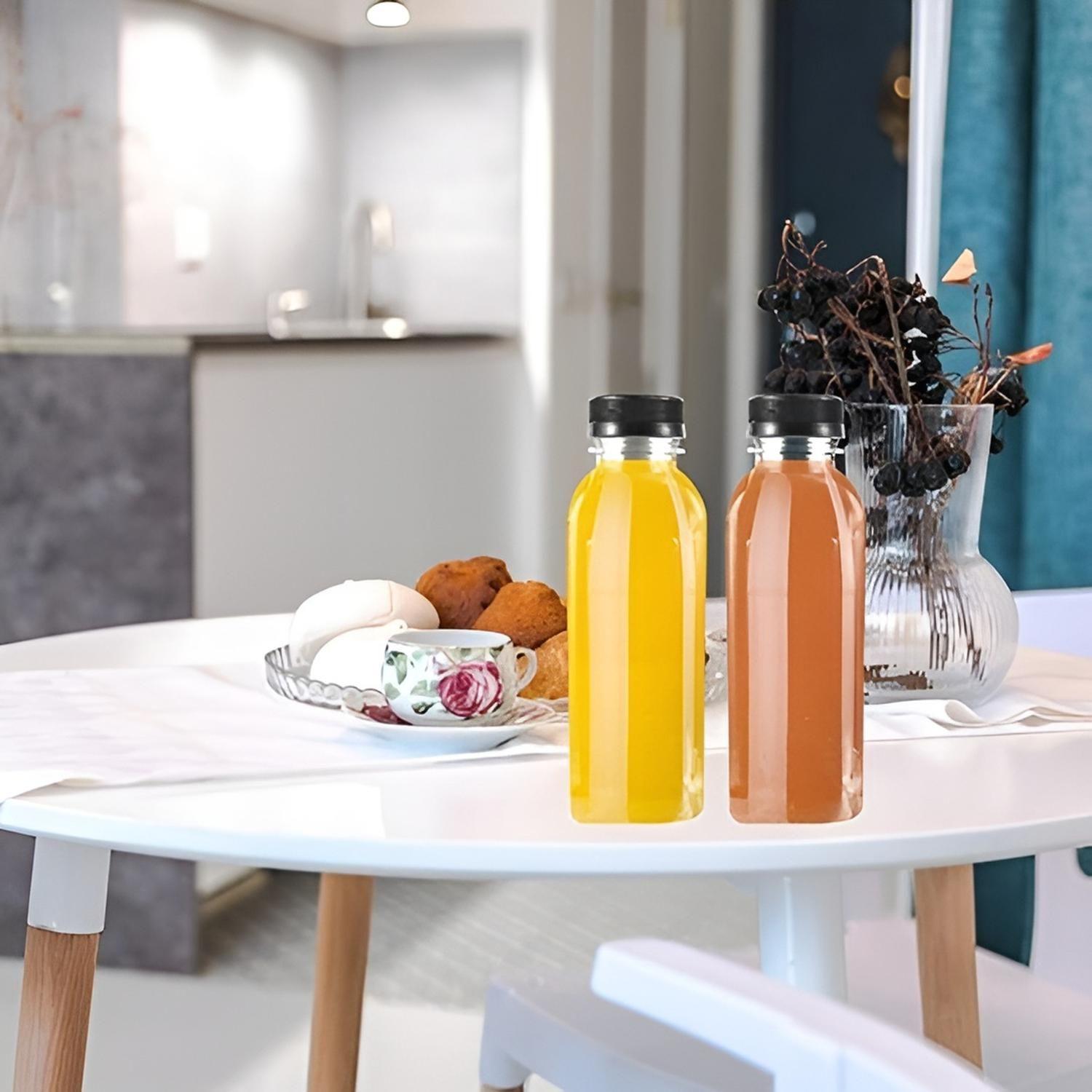6 Botellas Plasticas Transparentes Botella Con Tapa 500ml Tranasparente-8