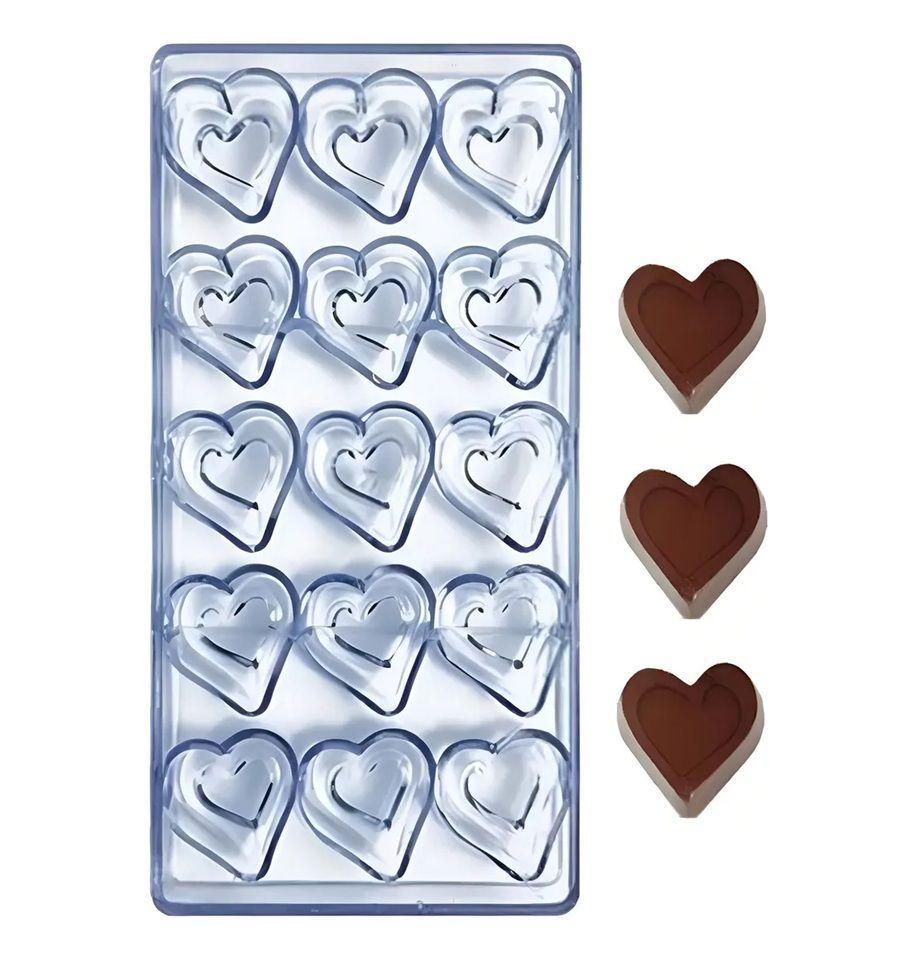 4 Moldes Para Chocolate Moldes De Policarbonato Corazones 3d Moldes Para Chocolates Corazon Bombones-0