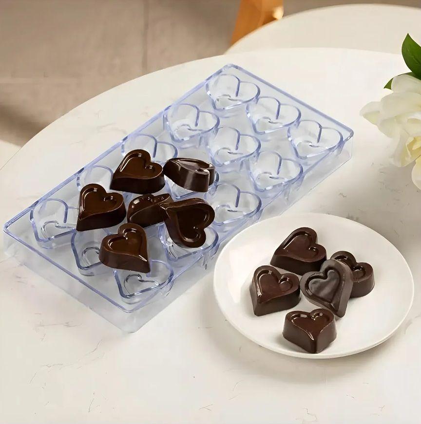 4 Moldes Para Chocolate Moldes De Policarbonato Corazones 3d Moldes Para Chocolates Corazon Bombones-1