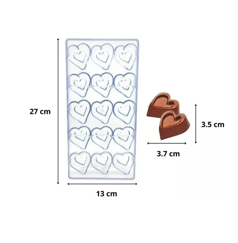 4 Moldes Para Chocolate Moldes De Policarbonato Corazones 3d Moldes Para Chocolates Corazon Bombones-2