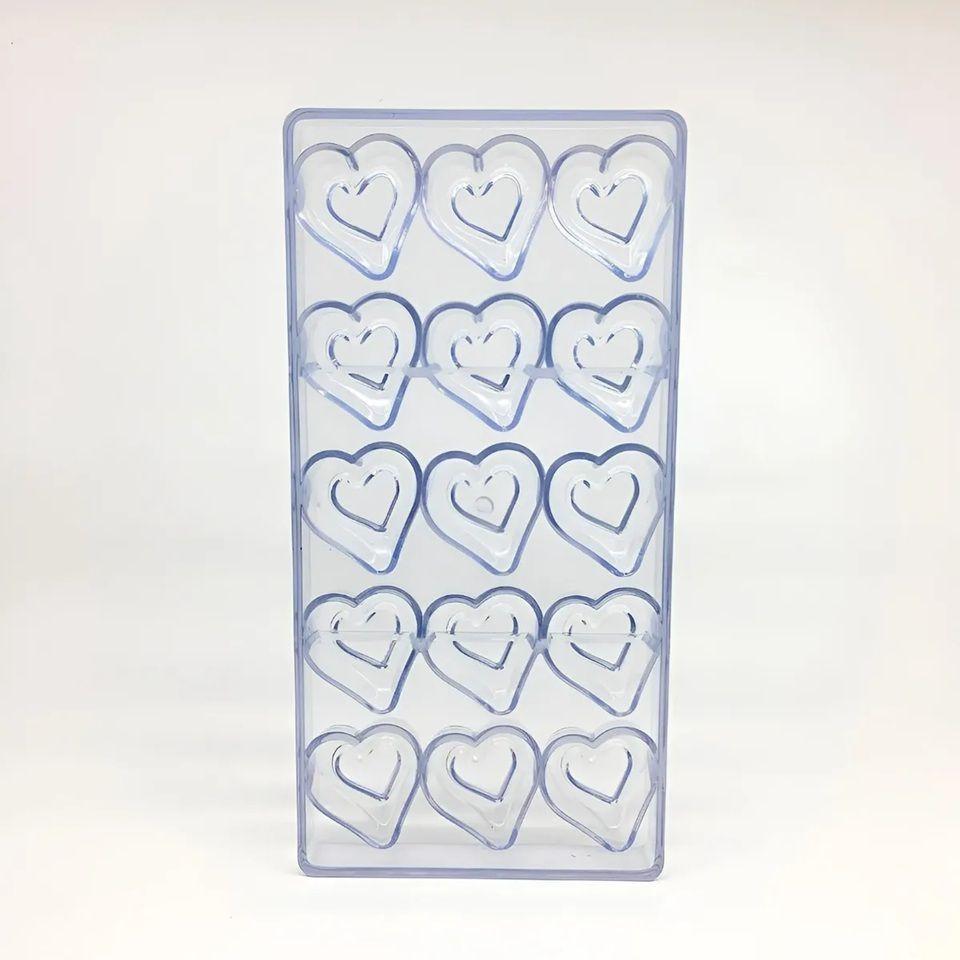4 Moldes Para Chocolate Moldes De Policarbonato Corazones 3d Moldes Para Chocolates Corazon Bombones-4