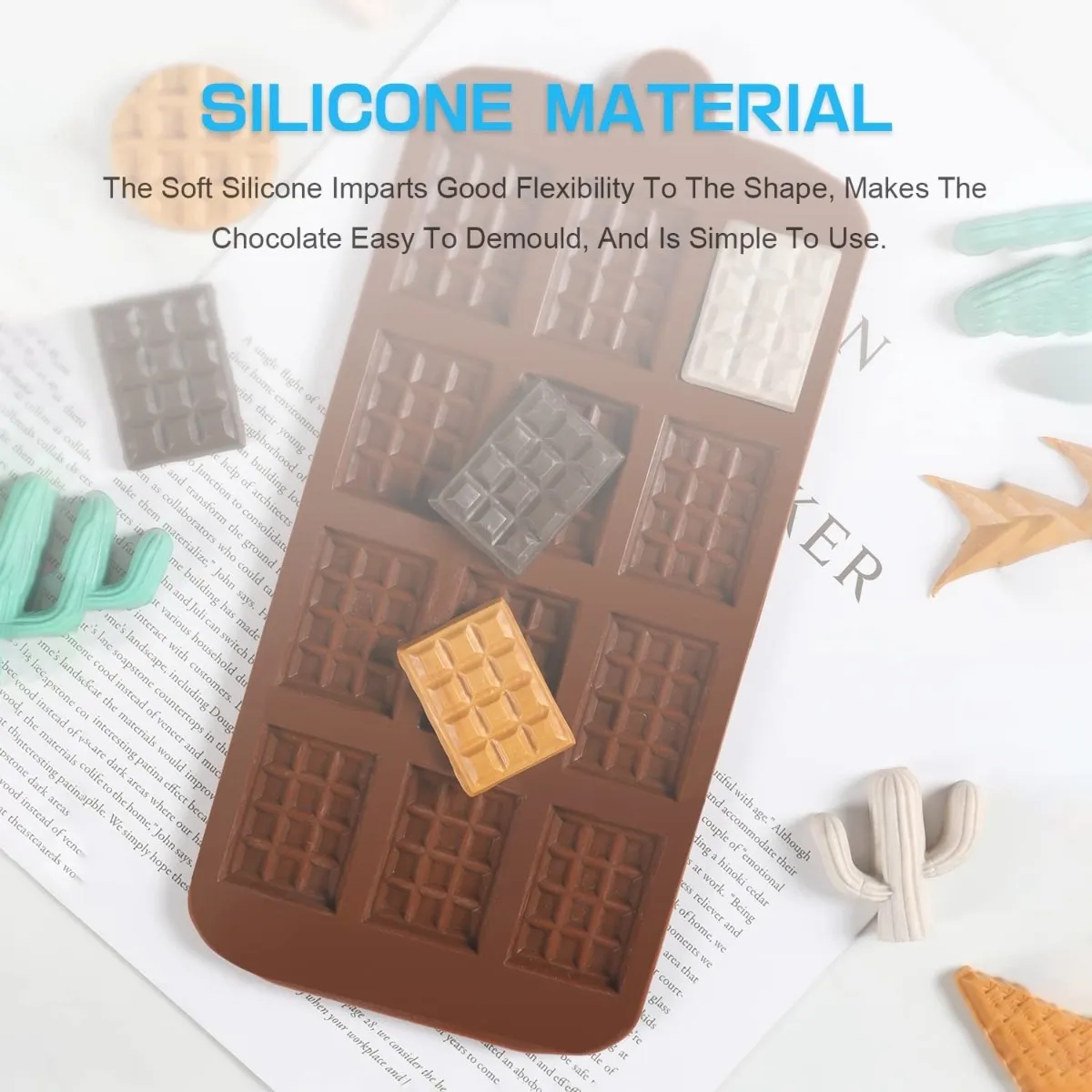 2 Moldes De Chocolate Molde Barra Chocolate Silicona Barrita Molde De Chocolate Molde De Silicona-4