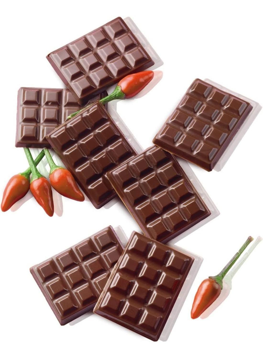 2 Moldes De Chocolate Molde Barra Chocolate Silicona Barrita Marrón-6