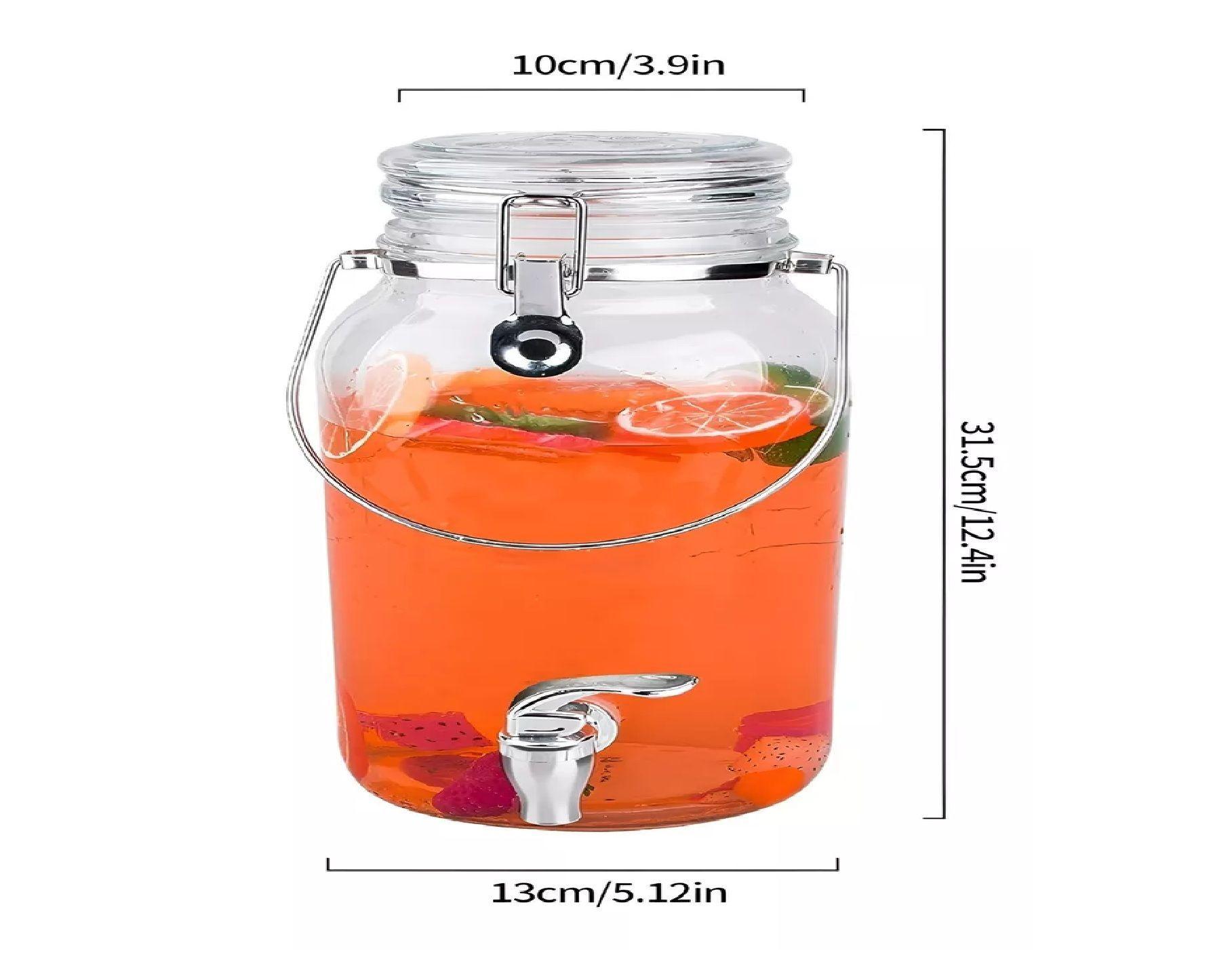 Dispensador De Bebidas Jarro De Vidrio Para Jugos Jarra 3.8 litros-1