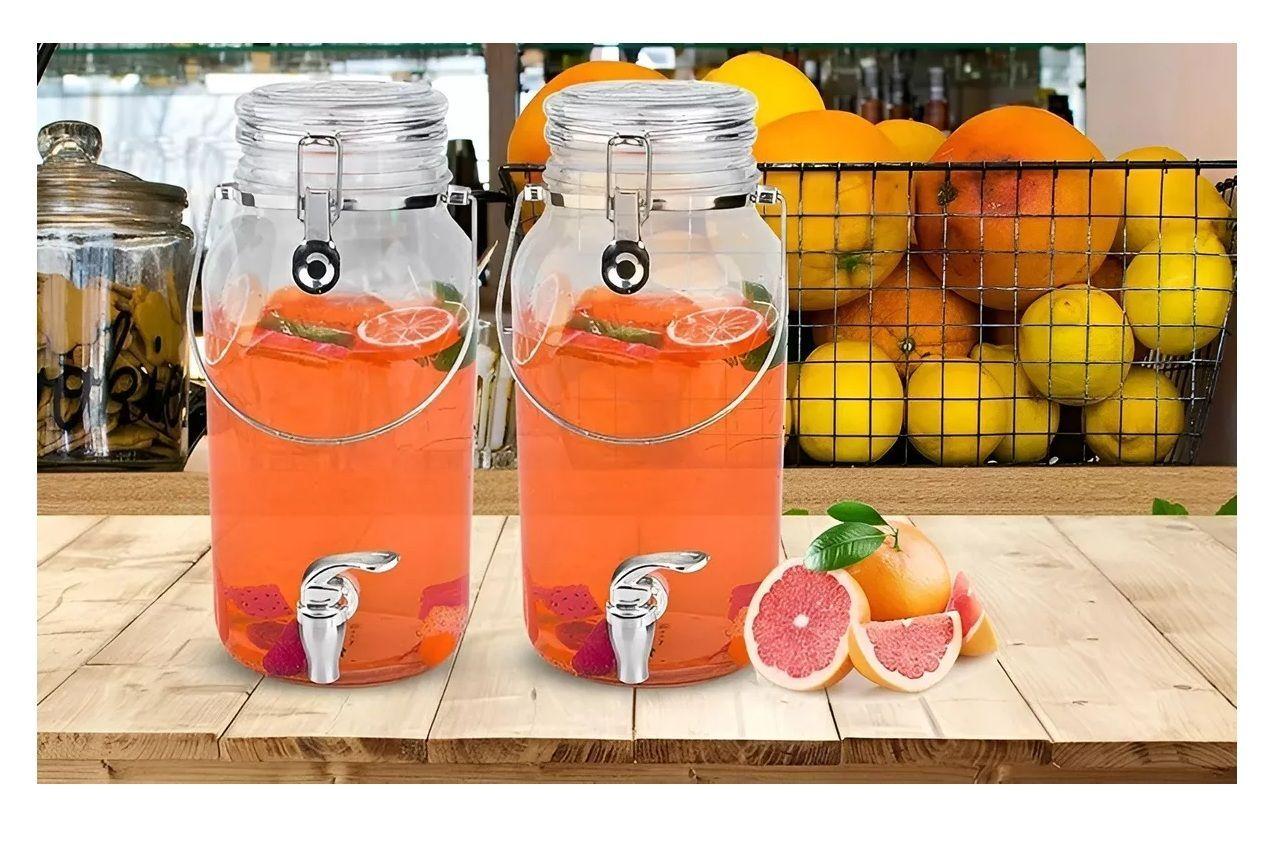 Dispensador De Bebidas Jarro De Vidrio Para Jugos Jarra 3.8 litros-3