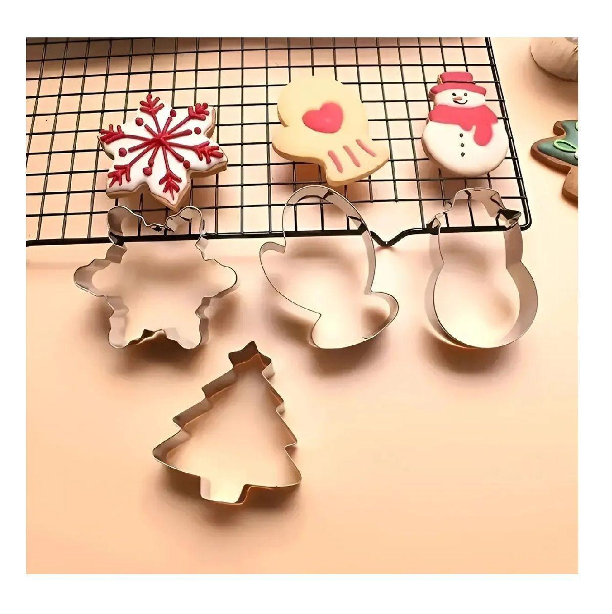 Set X24 Cortadores De Galletas Navidad Moldes Para Galletas Diseños Navideños Decoración 3d Figuras-3