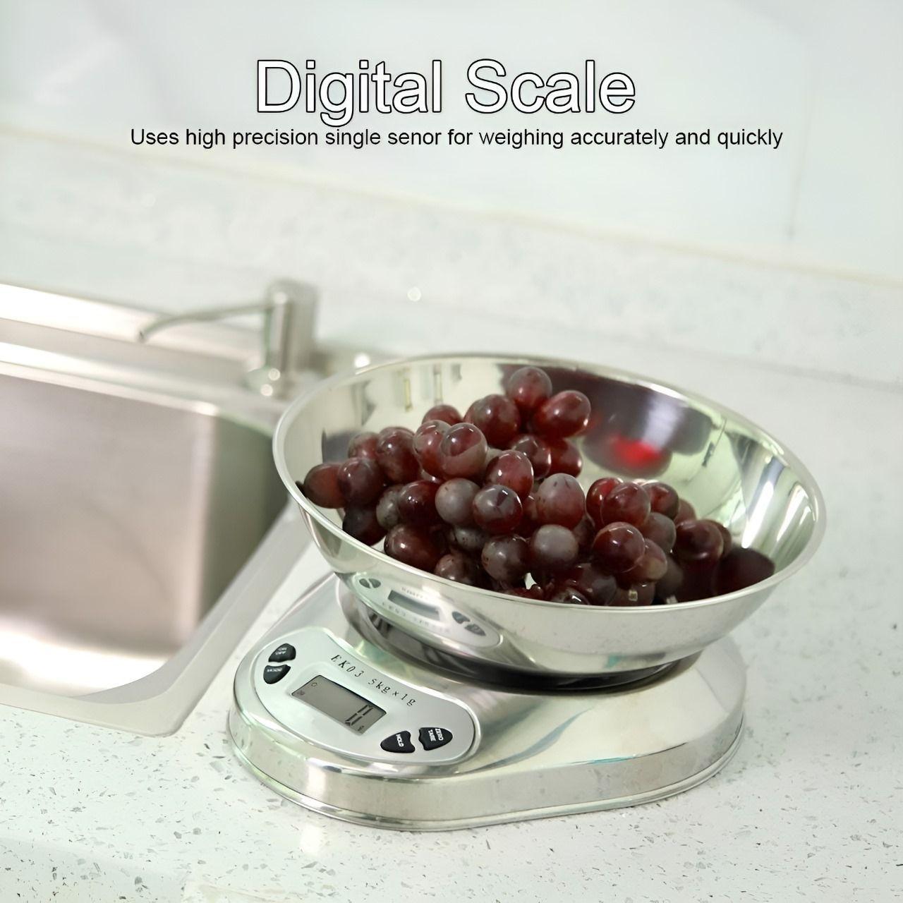 Pesa Gramera Pesa Digital Cocina Balanza Cocina 5kg/0.1g-6