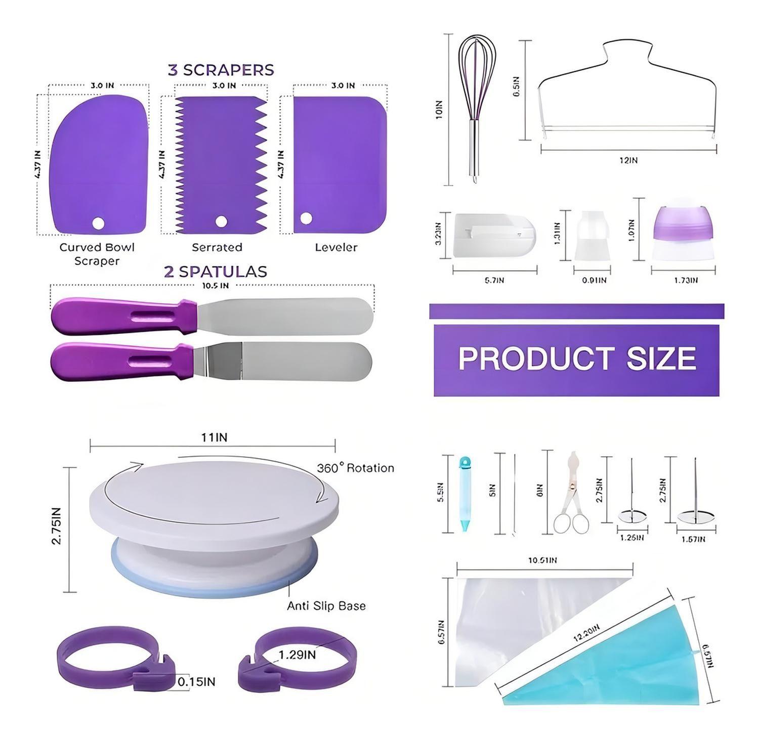 Set De Pasteleria Articulos De Reposteria Decoracion 137pcs-1