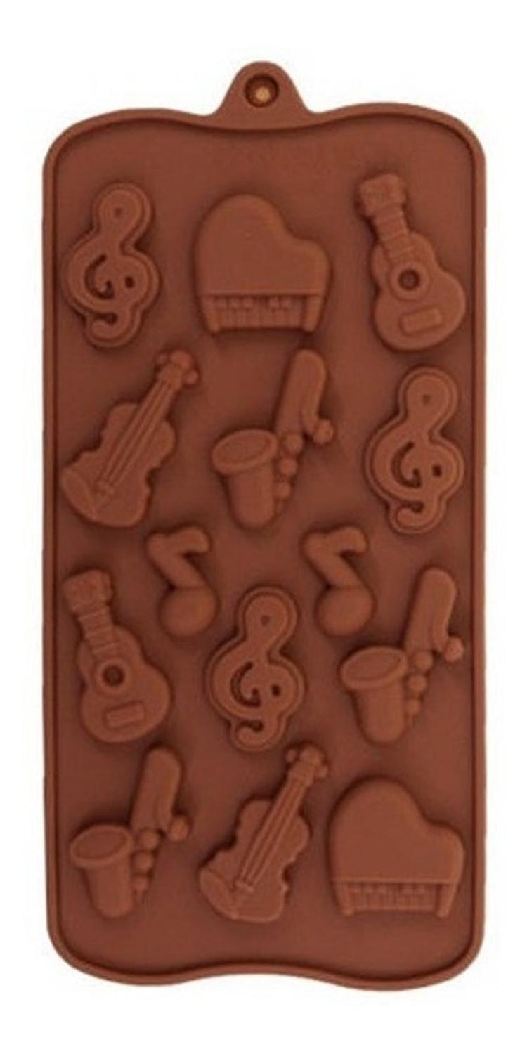 Pack X2 Moldes De Chocolate Moldes De Silicona Instrumentos Marrón-2