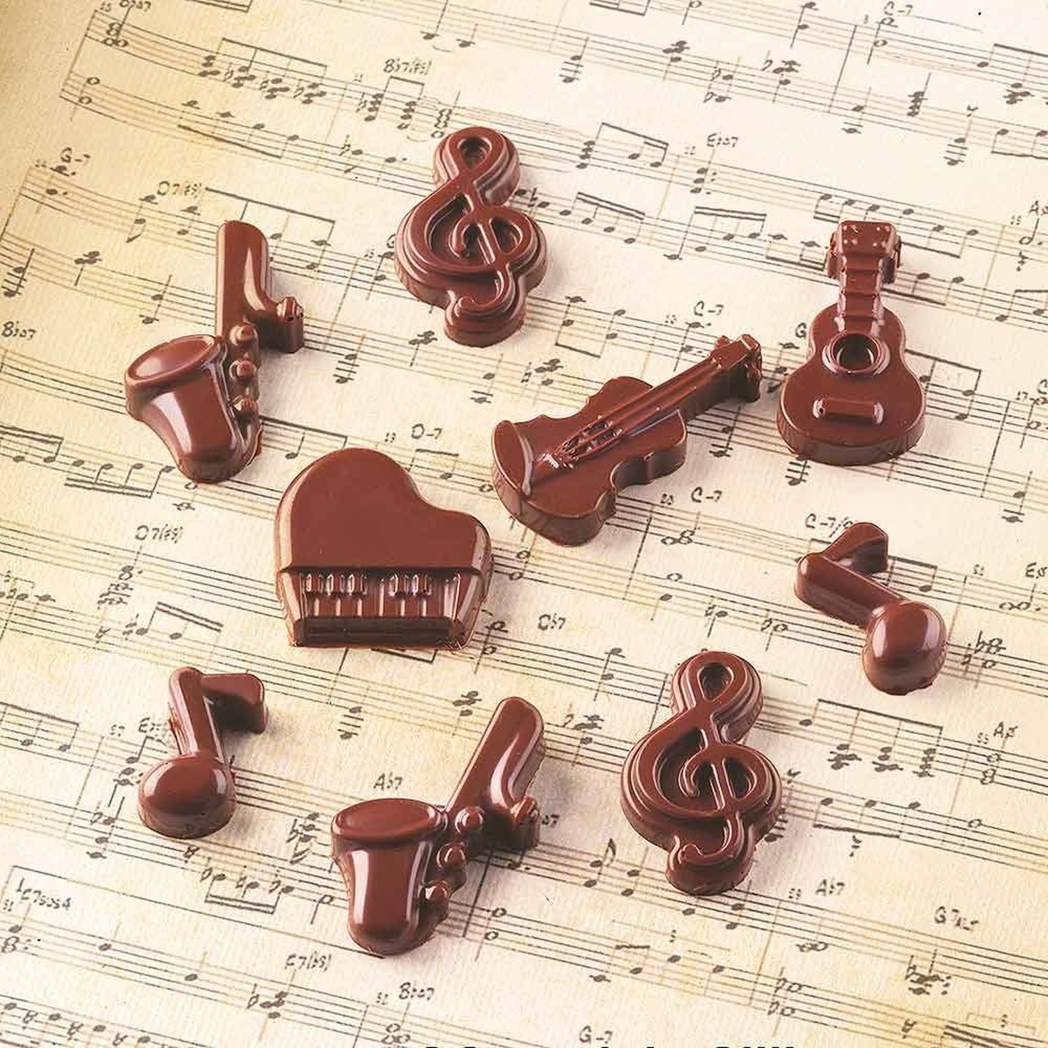 Pack X2 Moldes De Chocolate Moldes De Silicona Instrumentos Marrón-3