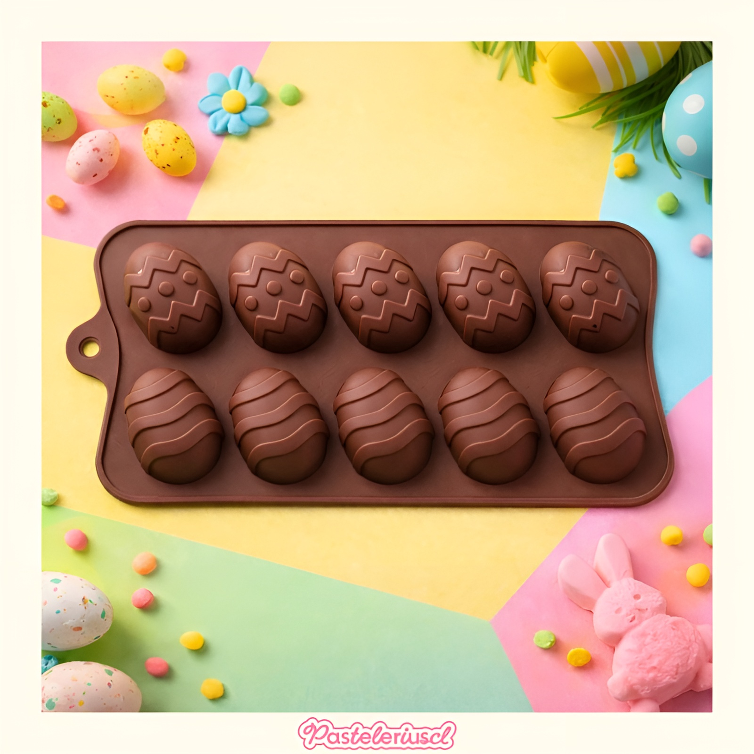 X4 Moldes De Silicona Para Pascua Molde De Huevitos 3D Molde De Silicona En Forma De Huevo-6