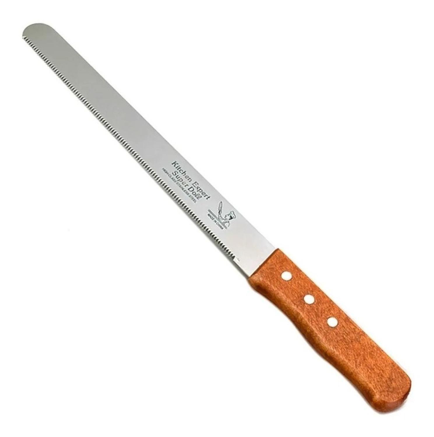 Pack 2 Cuchillos De Sierra Cuchillo De Torta Cuchillo De Pan Gris Y Marron-6