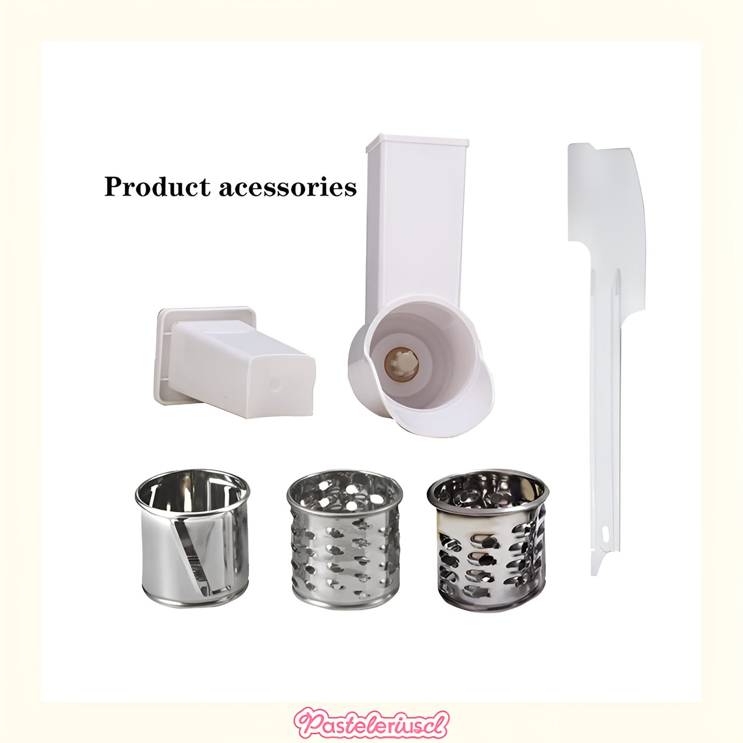 Rallador Comercial Eléctrico Giratorio Con 3 Cuchillas 300W maquina para rallar queso rebanador-4