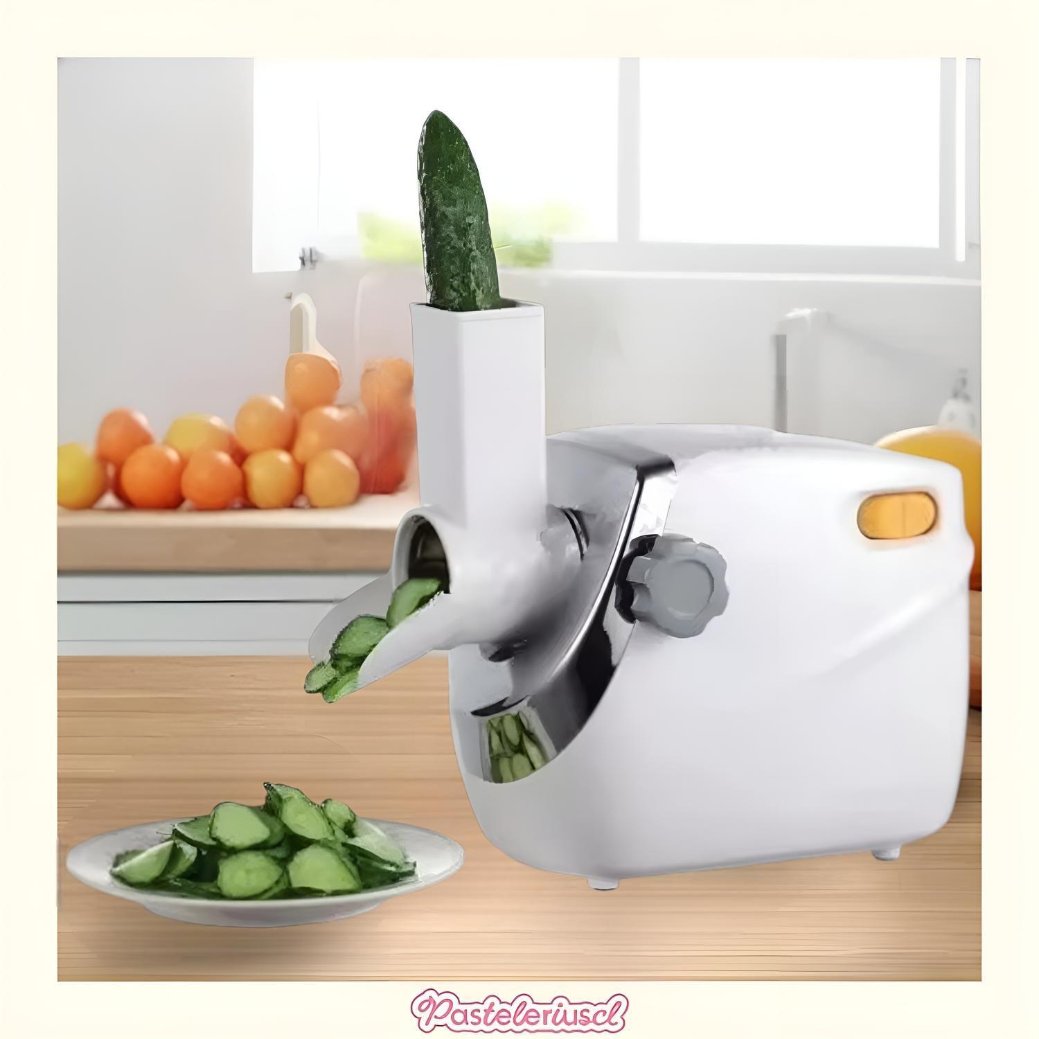 Rallador Comercial Eléctrico Giratorio Con 3 Cuchillas 300W maquina para rallar queso rebanador-5