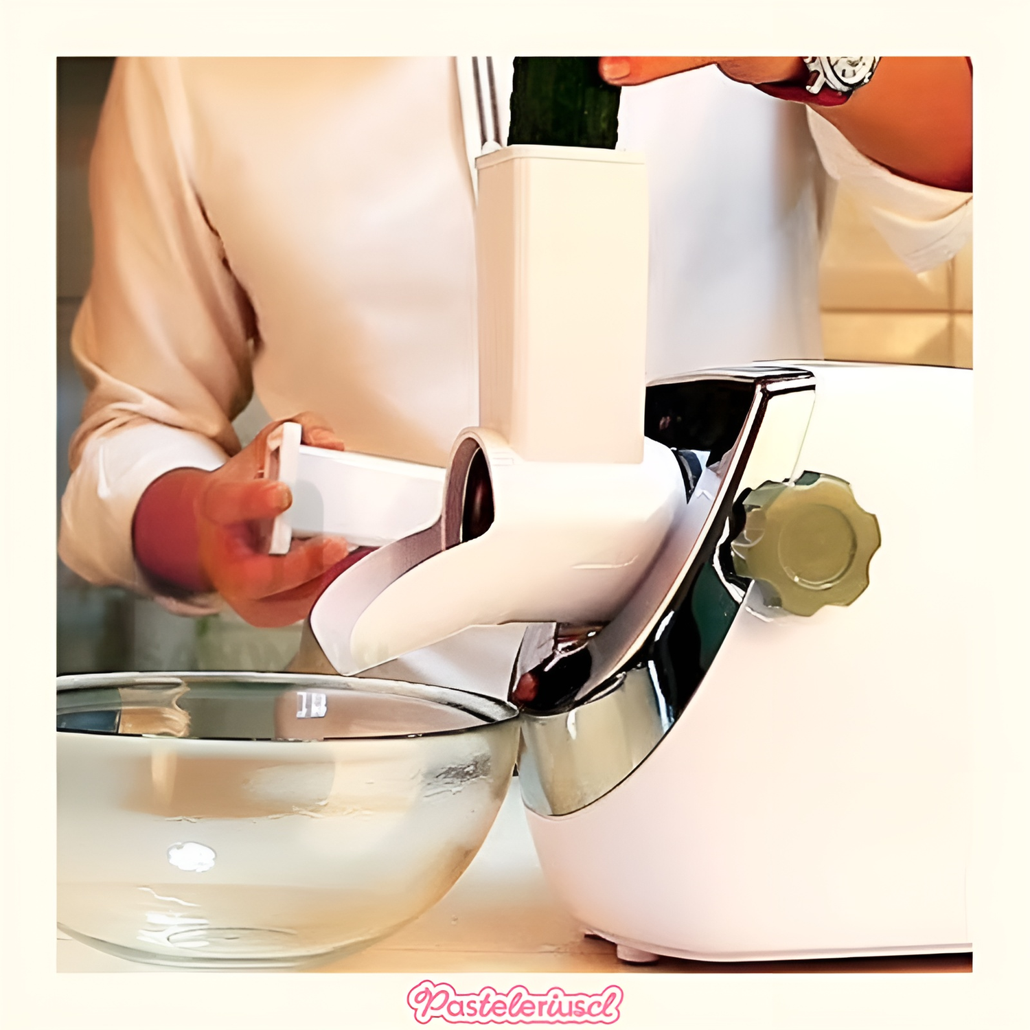 Rallador Comercial Eléctrico Giratorio Con 3 Cuchillas 300W maquina para rallar queso rebanador-6