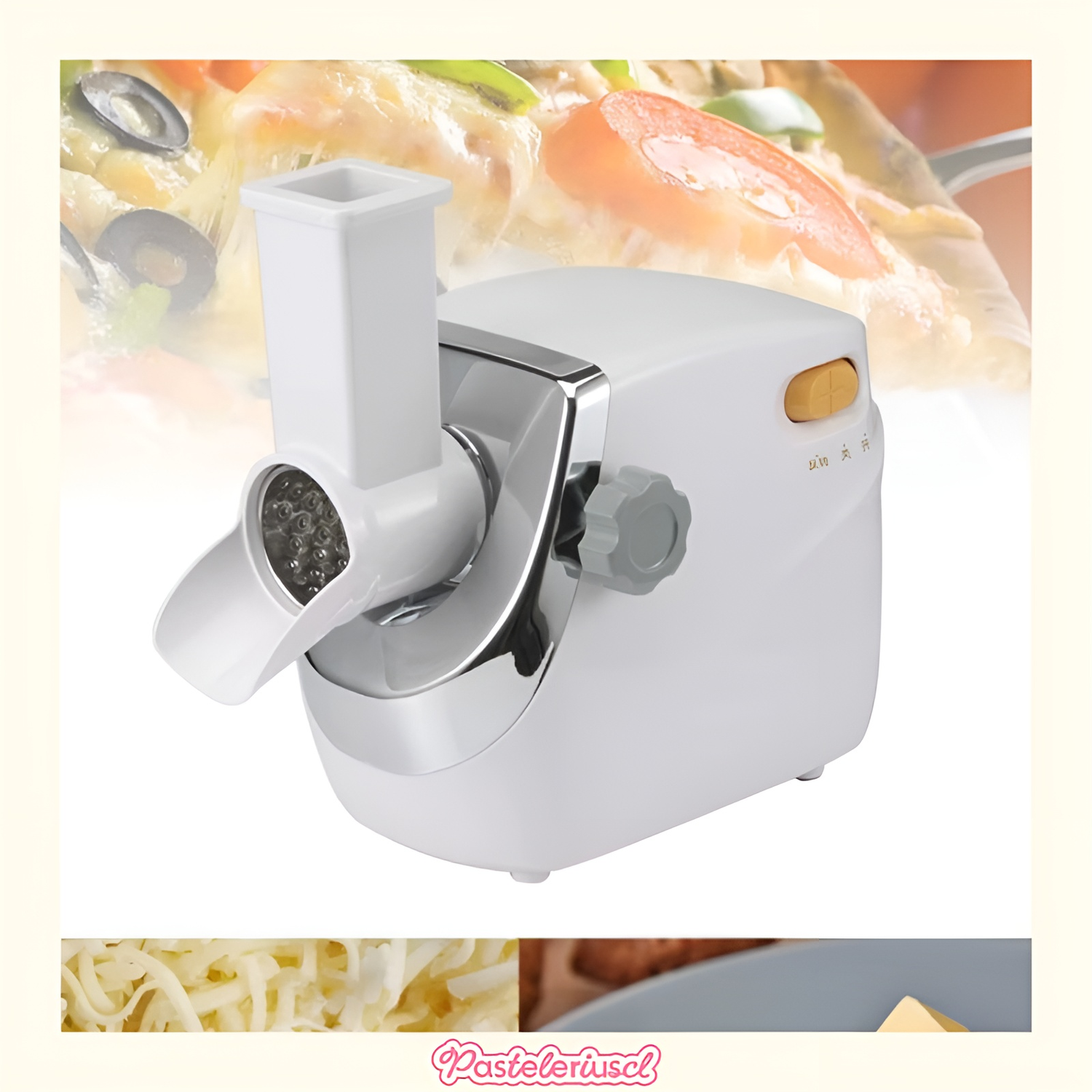 Rallador Comercial Eléctrico Giratorio Con 3 Cuchillas 300W maquina para rallar queso rebanador-7