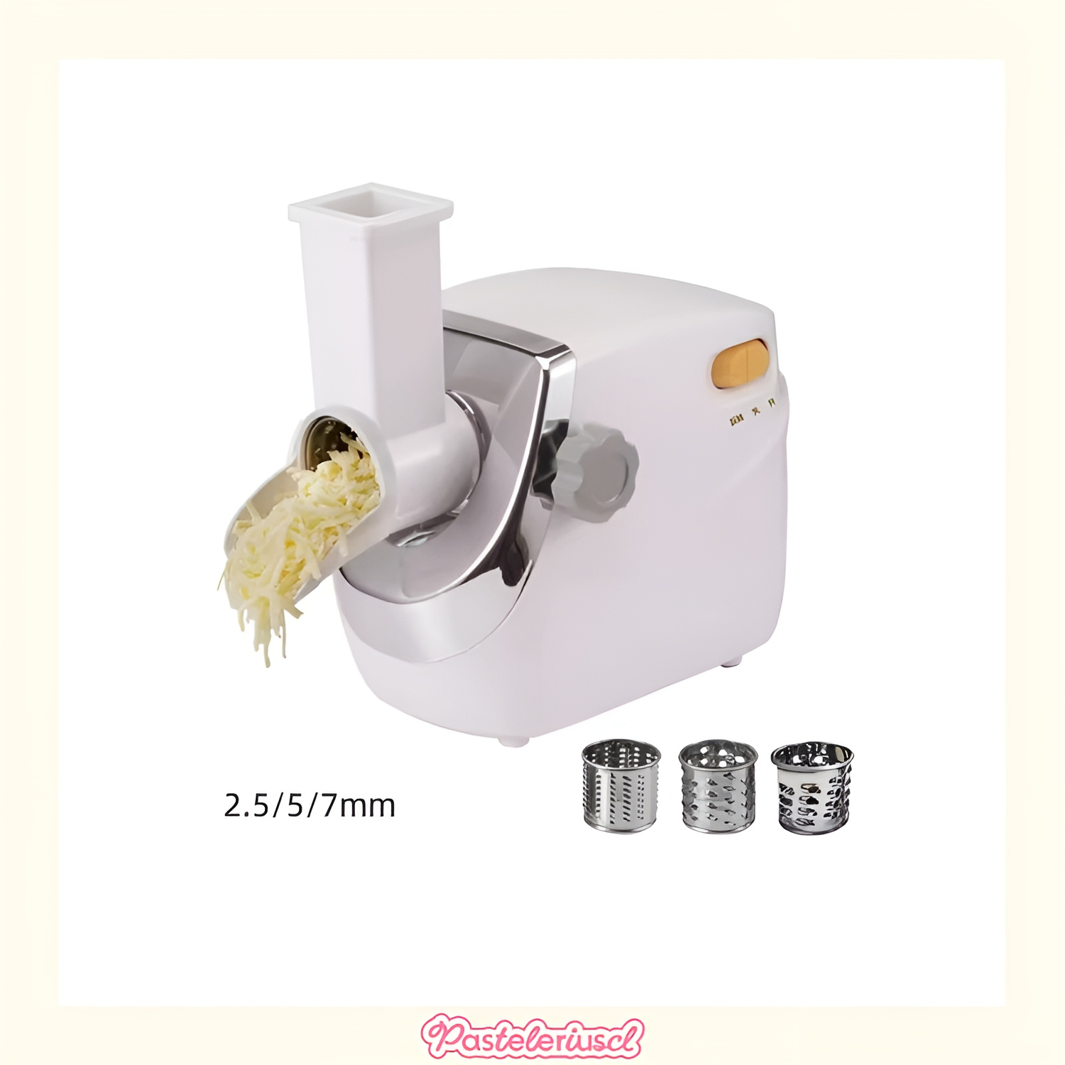 Rallador Comercial Eléctrico Giratorio Con 3 Cuchillas 300W maquina para rallar queso rebanador-9