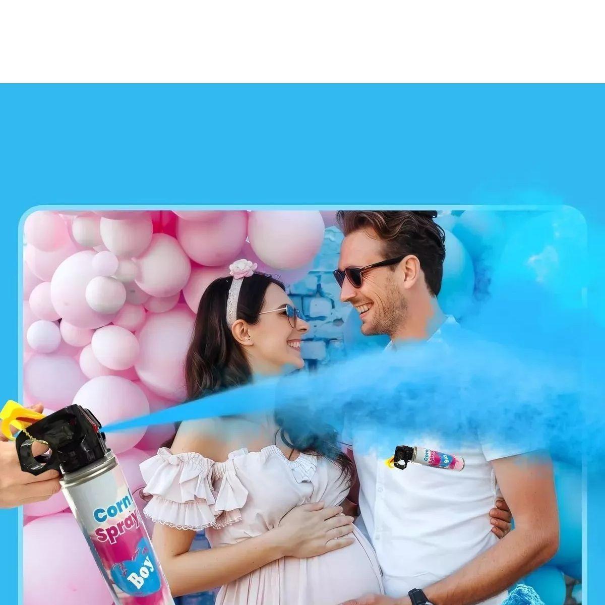 Set 4 Extintor Humo Revelacion De Genero Spray Color Cañon-5