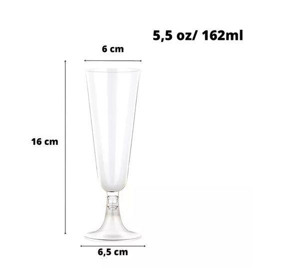 10 Copas De Champagne Acrilico 5oz/162ml 111050-2