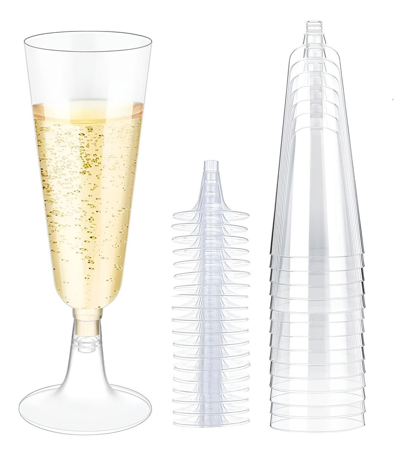 10 Copas De Champagne Copa Acrilico Copa Plastico 5oz/162ml-0