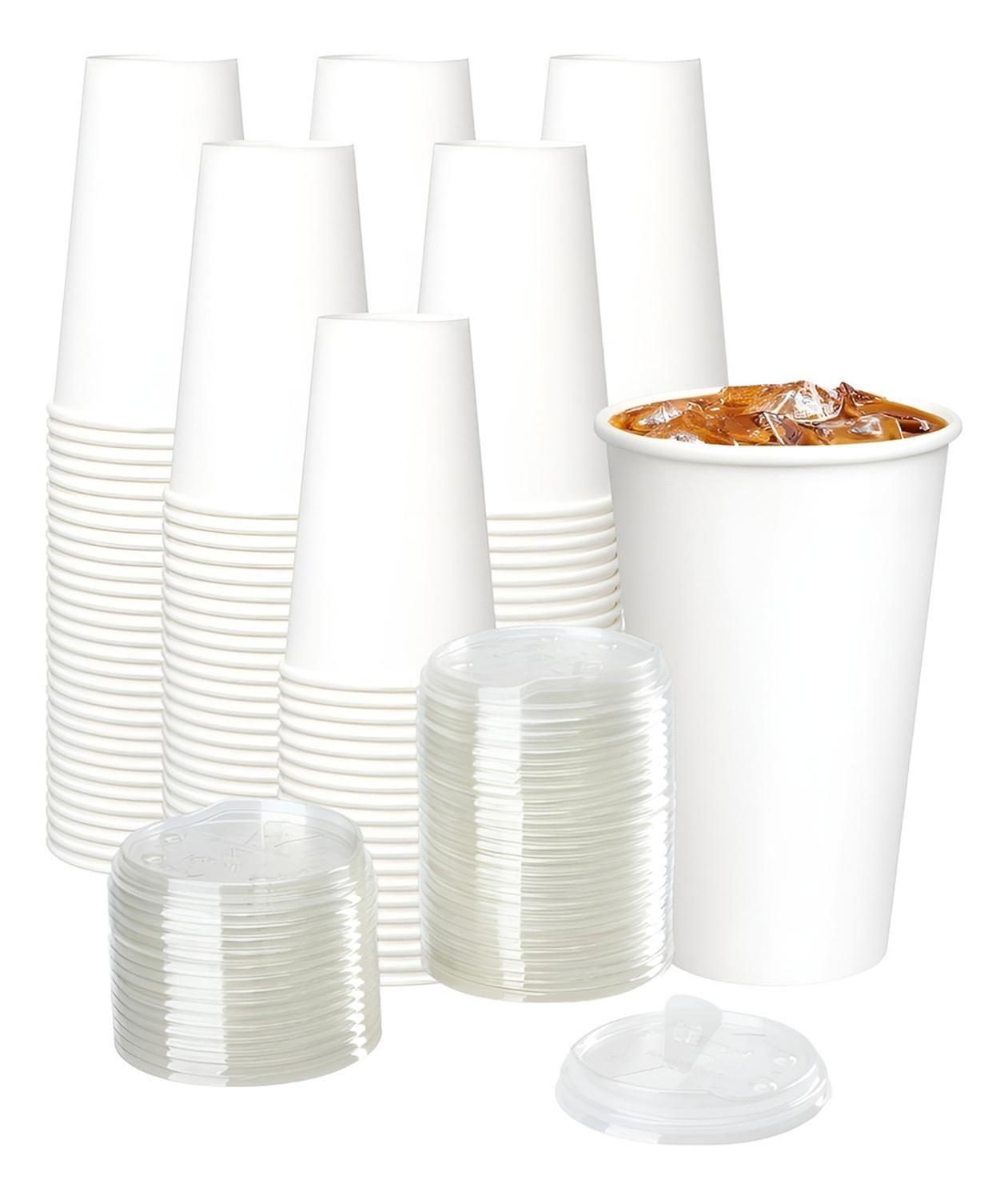 Vasos Polipapel Vasos Plasticos Desechables C/tapa 20 Oz-0