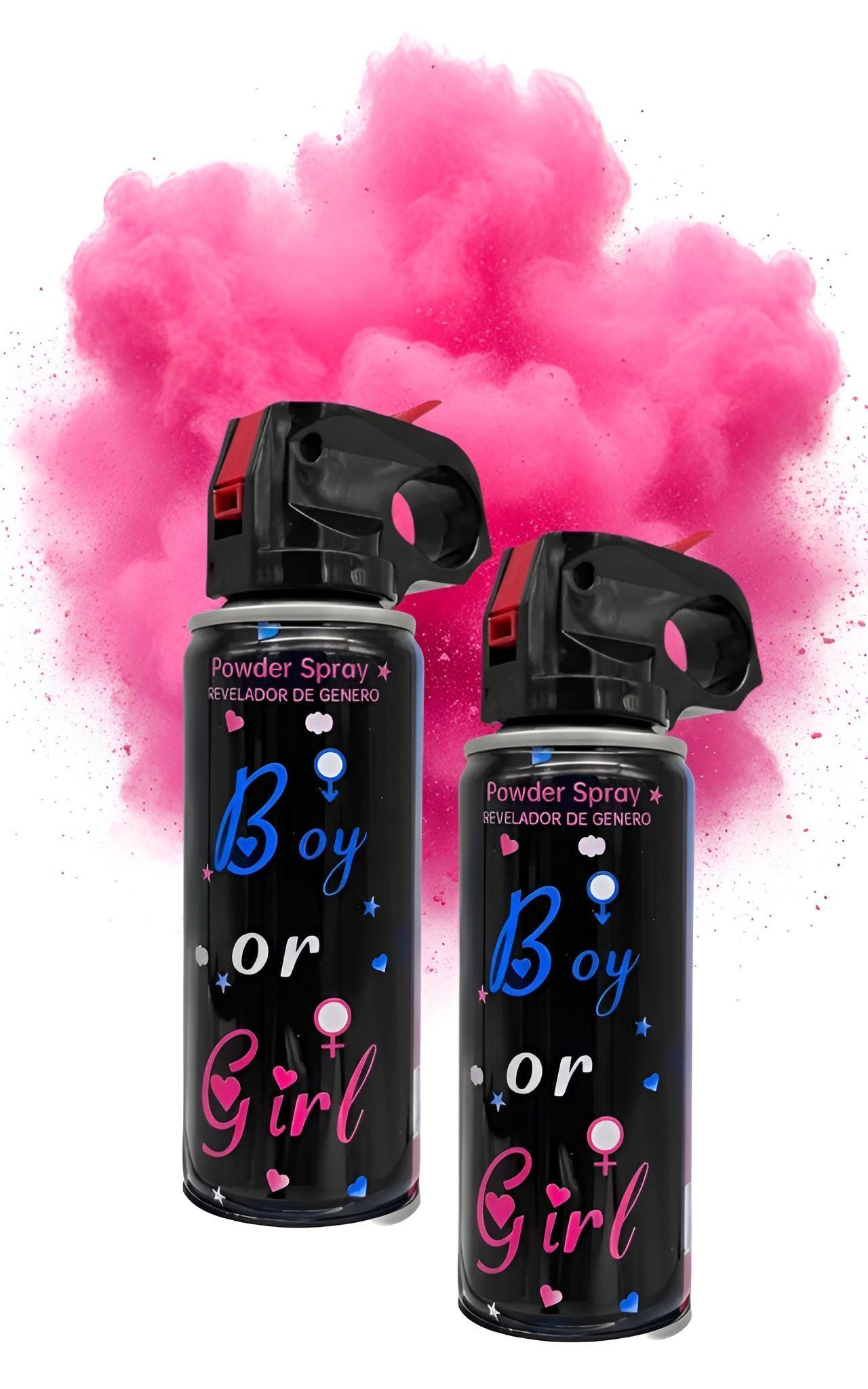 Packx2 Extintor Humo Revelacion De Genero Cañon Spray Color -0