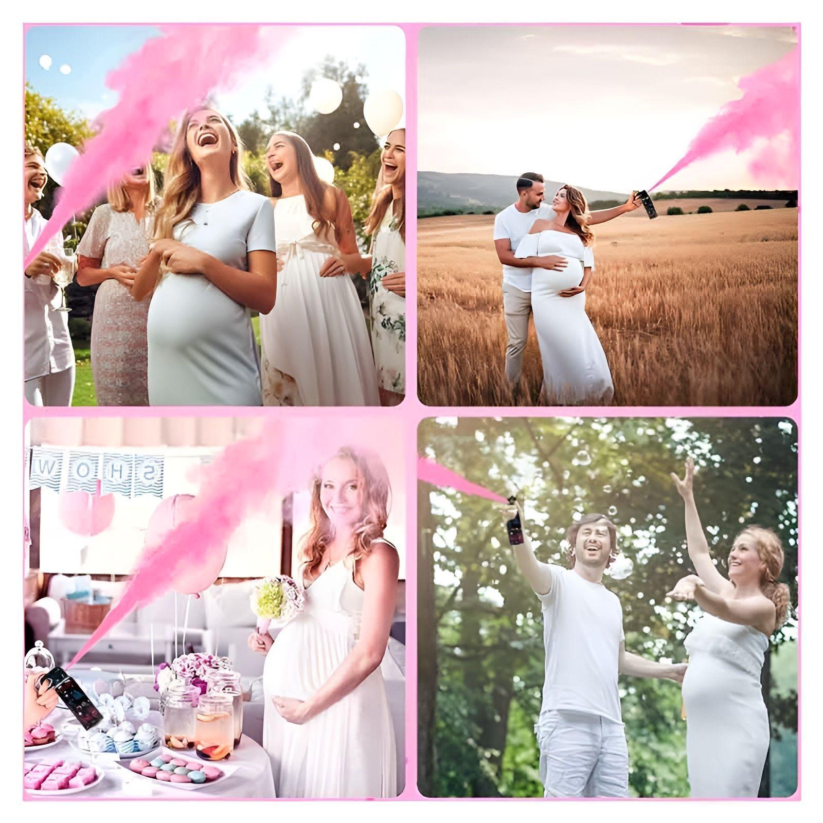 Packx2 Extintor Humo Revelacion De Genero Cañon Spray Color -1