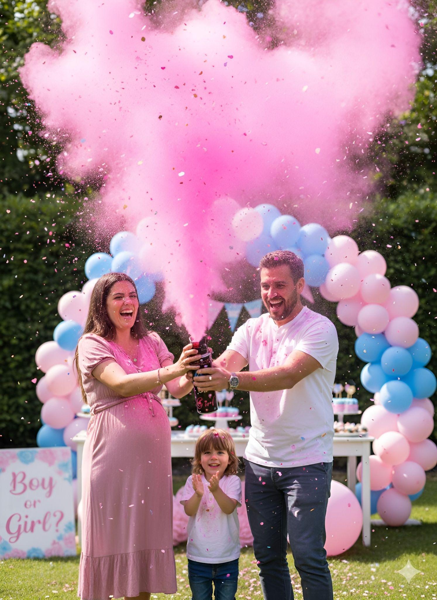 Packx2 Extintor Humo Revelacion De Genero Cañon Spray Color -5