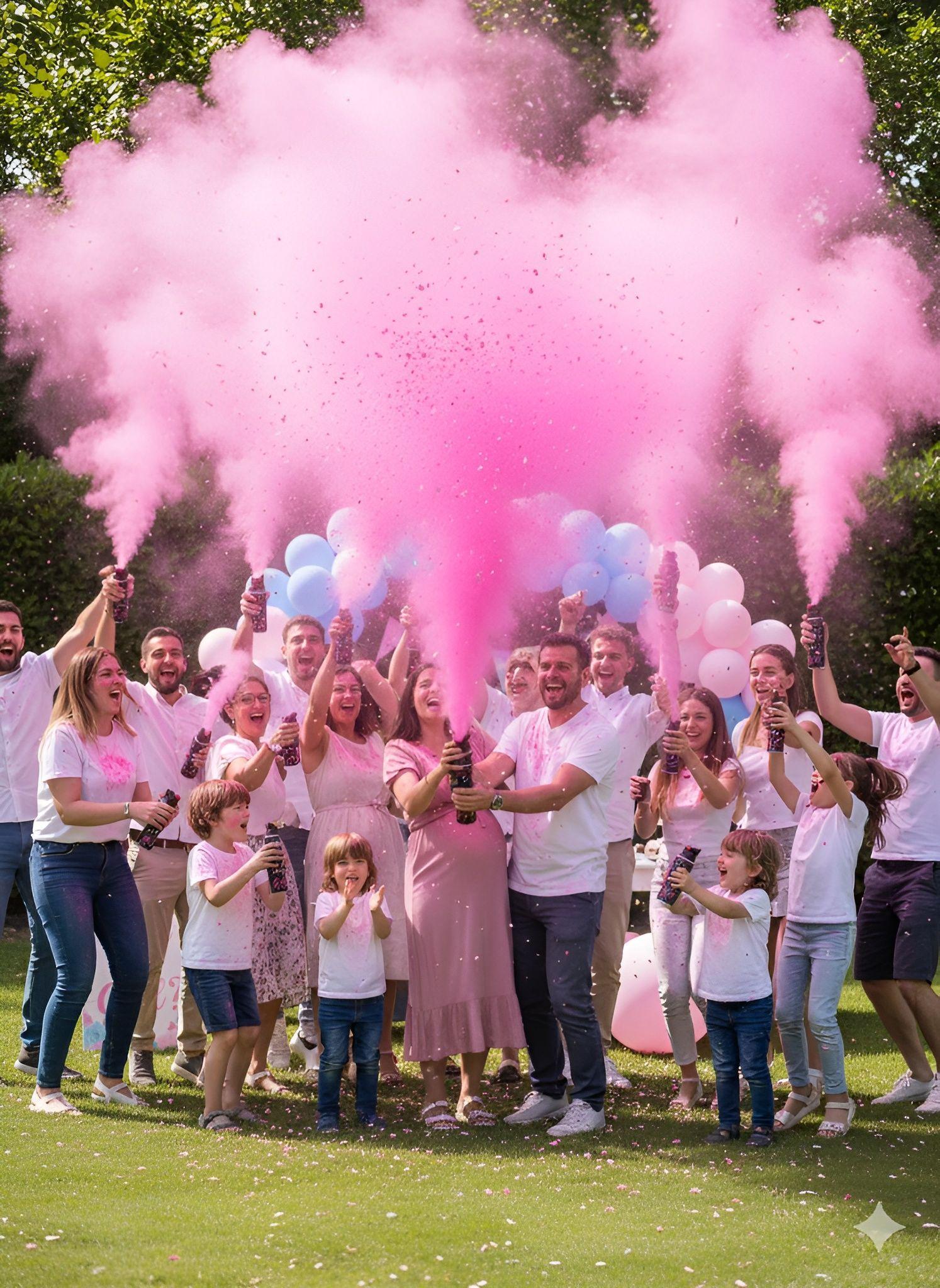 Packx2 Extintor Humo Revelacion De Genero Cañon Spray Color -7