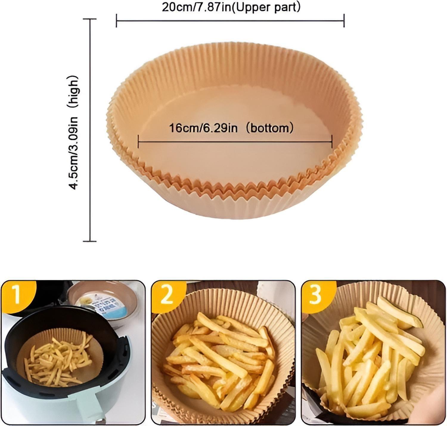 Pack 200 Papel Para Freidora Air Fryer Forro Antihaderente-8