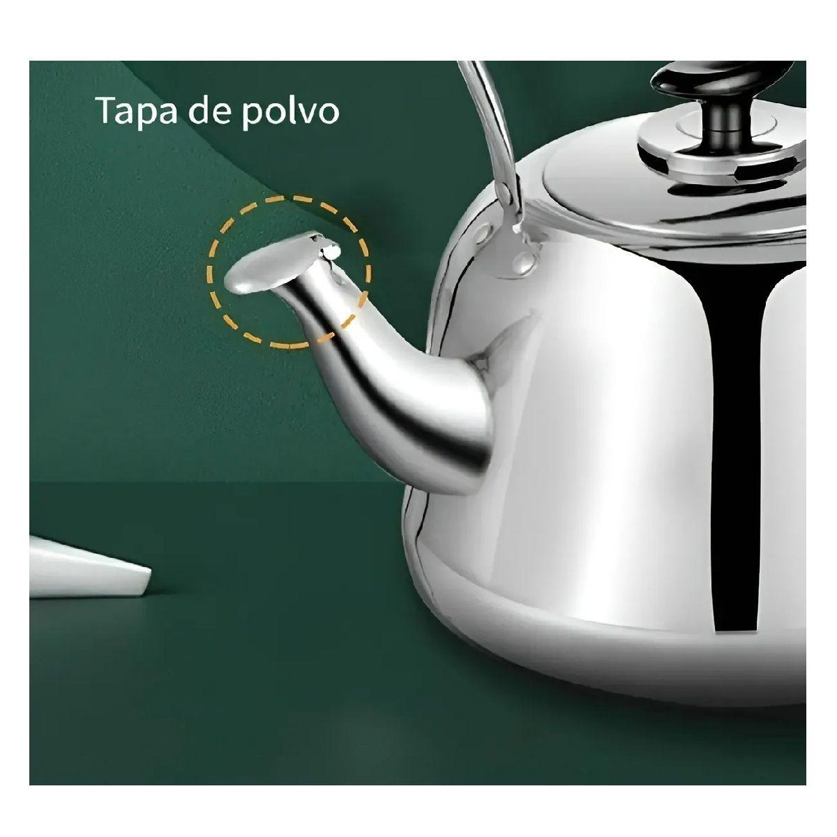 Tetera De Te Tetera De Agua Teteras Filtro Te Infusor 3.0 L Plateado-2