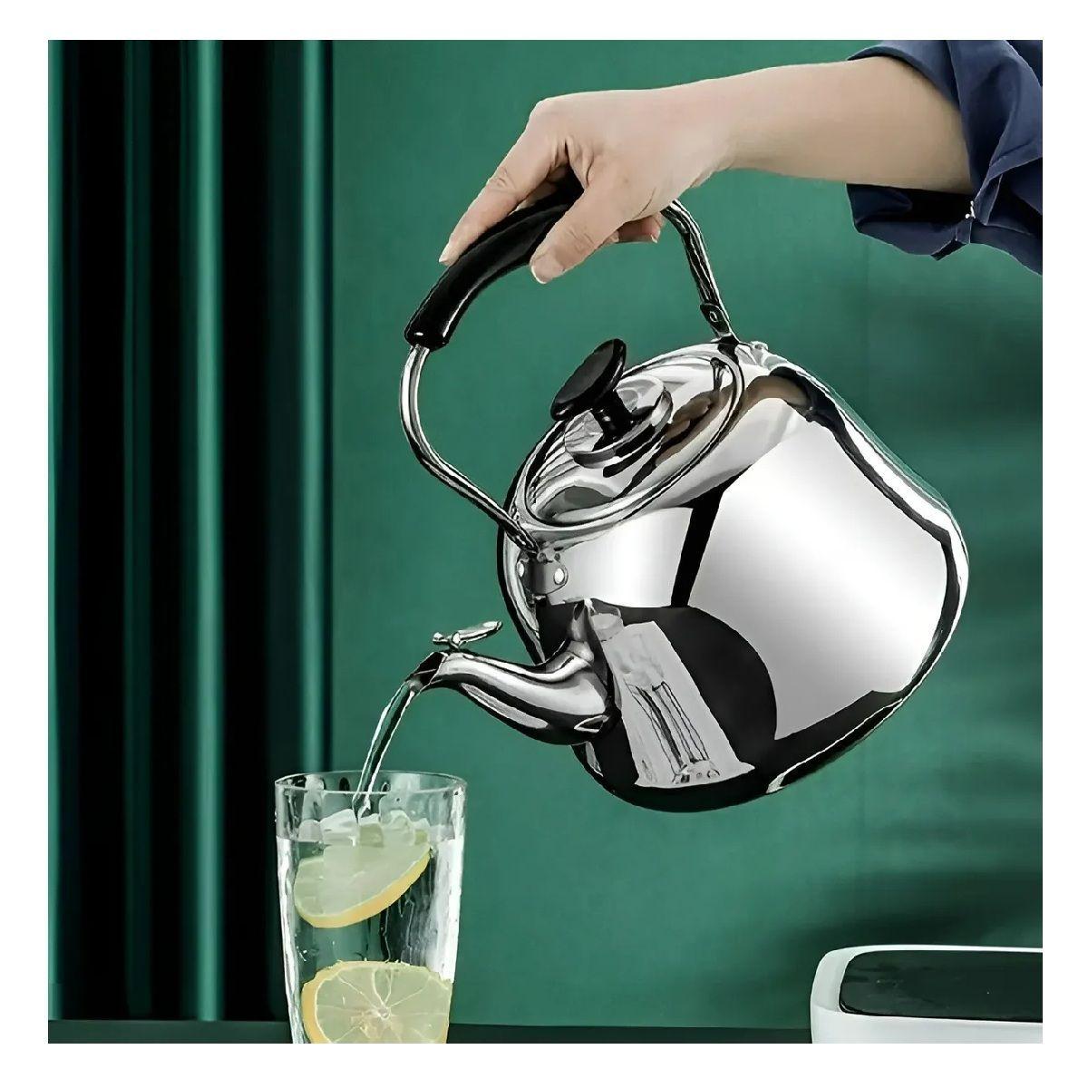 Tetera De Te Tetera De Agua Teteras Filtro Te Infusor 3.0 L Plateado-7