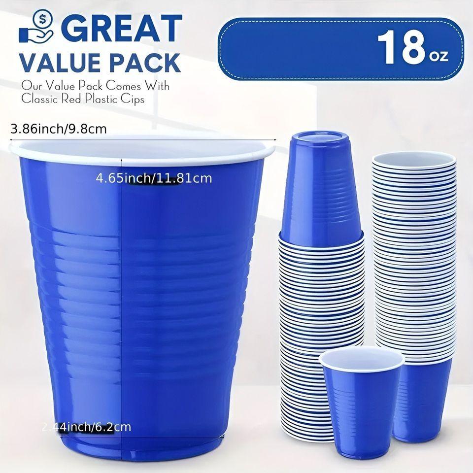 200 Vasos Plasticos Desechables Vaso Para Fiestas 500ml/18oz-2