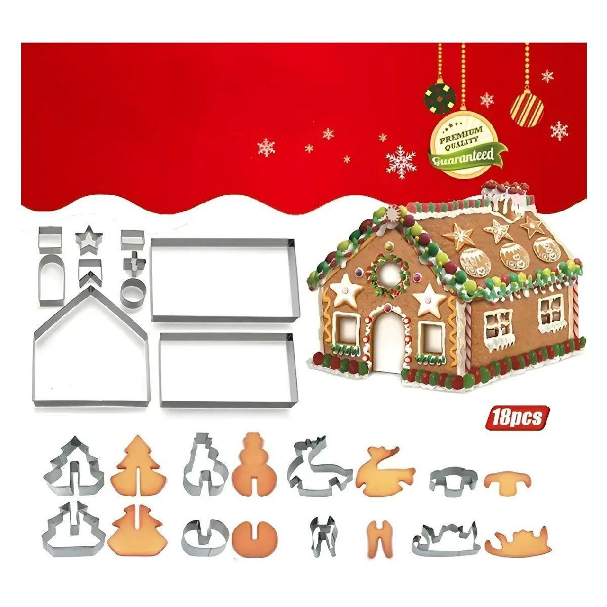 Molde Casa Galleta Navidad Cortadores De Galletas Navidad 3d-5