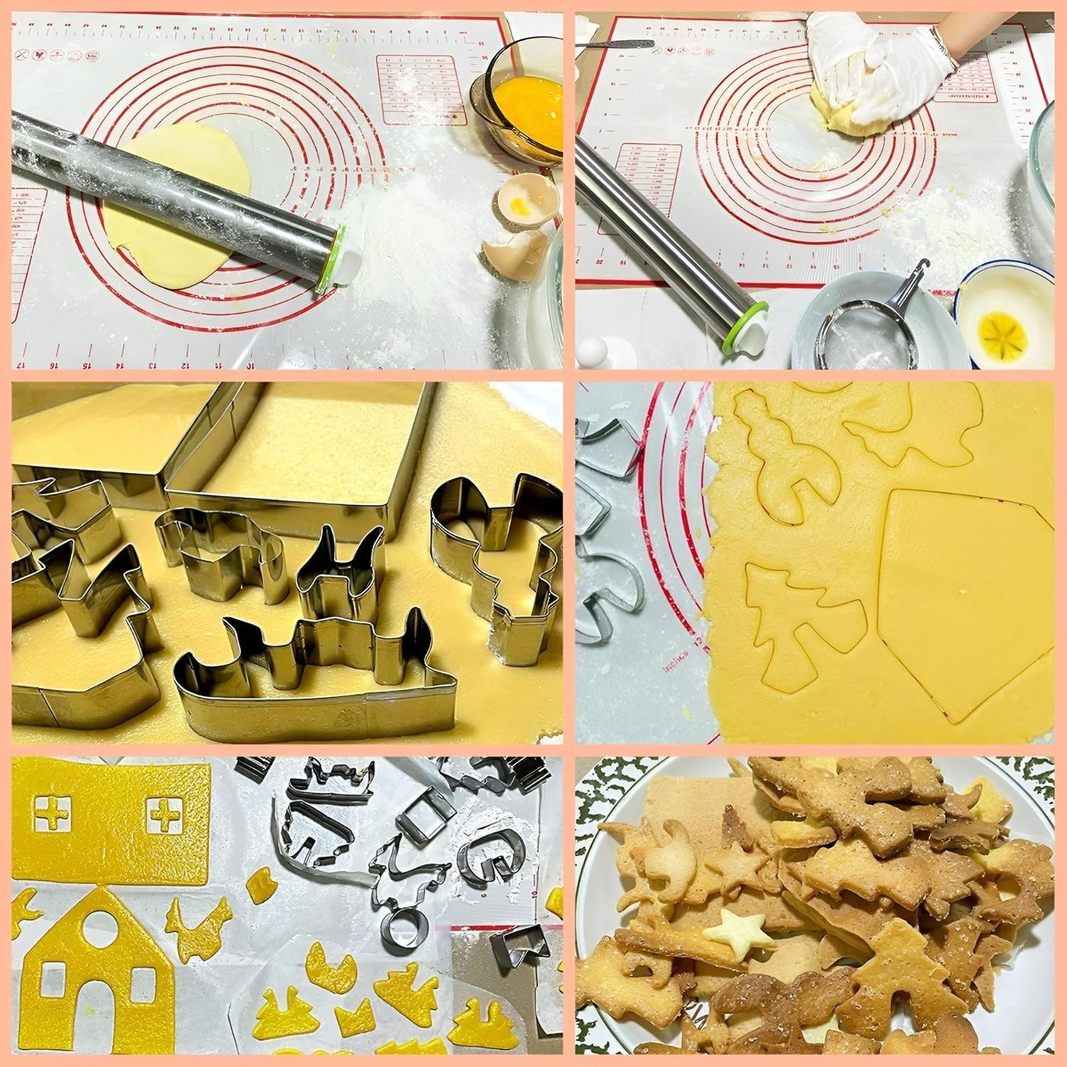 Molde Casa Galleta Navidad Cortadores De Galletas Navidad 3d-3